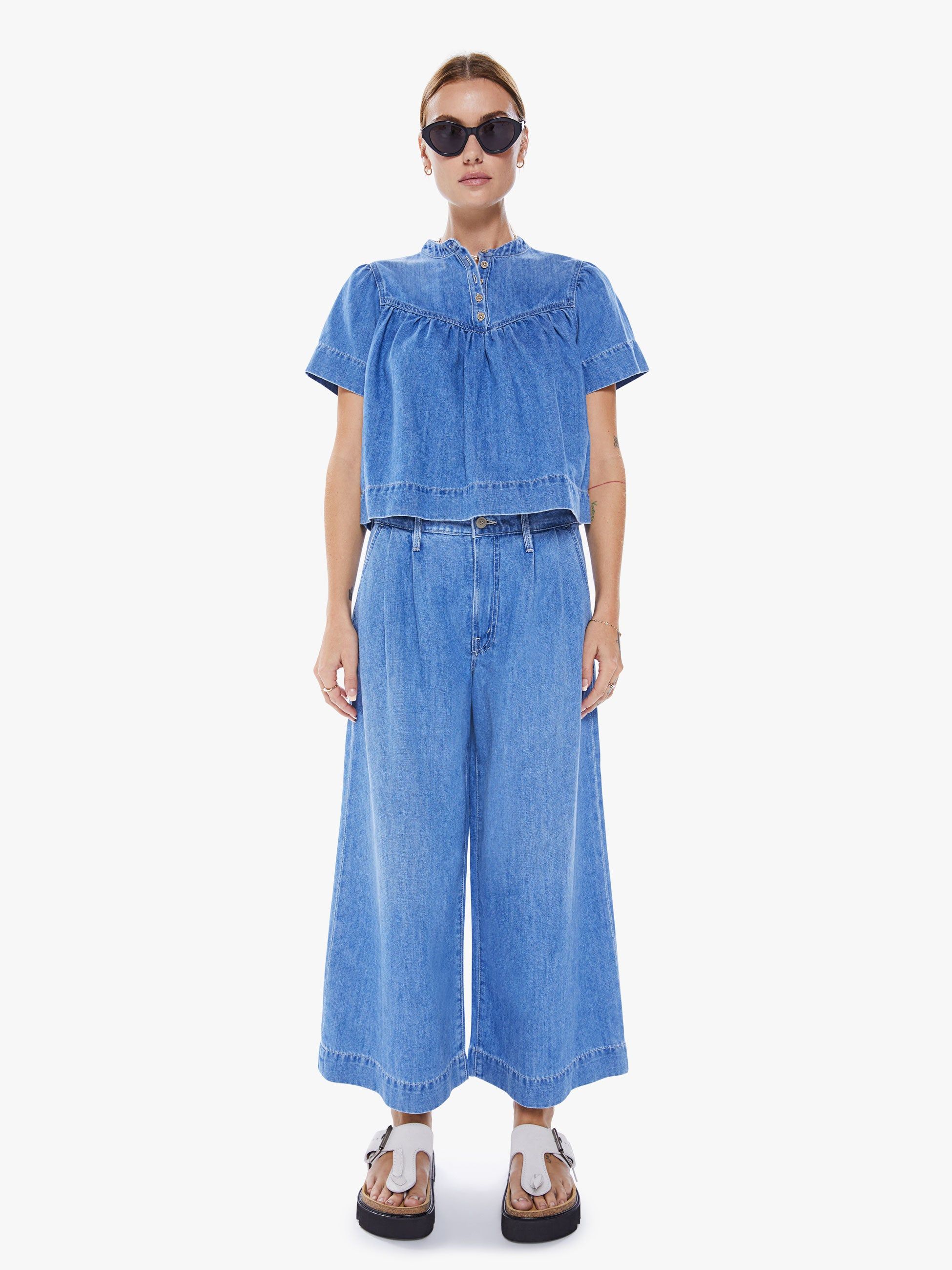 The Giggler Top - Salt And Lime sold by MOTHER product image thumbnail 5