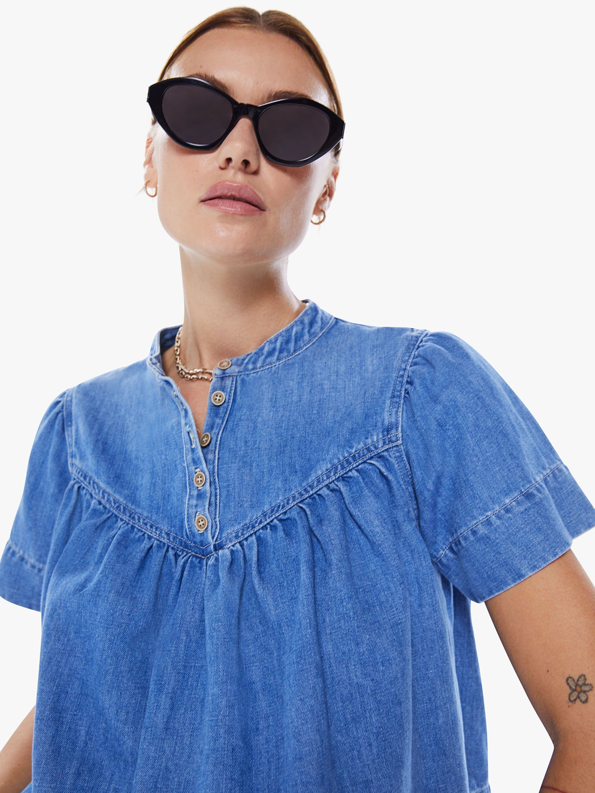 The Giggler Top - Salt And Lime sold by MOTHER product image thumbnail 6