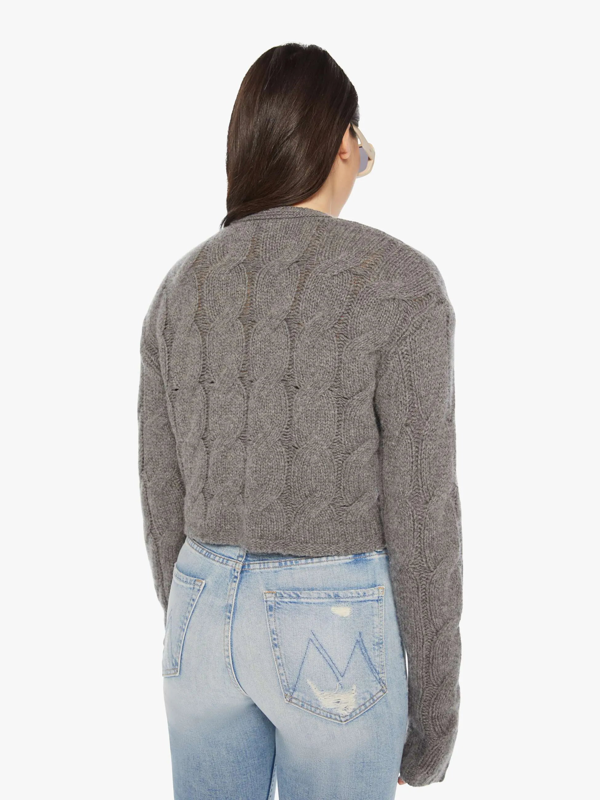 SABLYN Jolie Cable Knit Cardigan - Thunder sold by MOTHER product image thumbnail 4