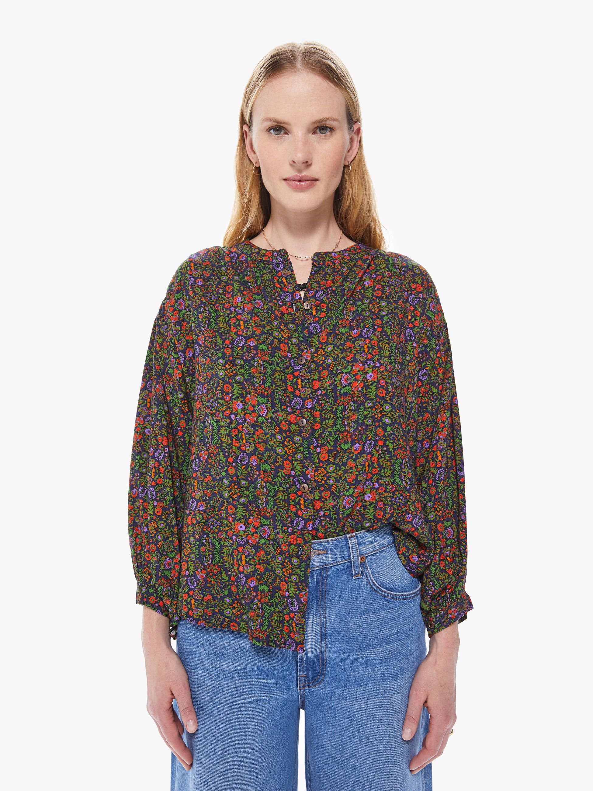 XiRENA Charley Shirt - Navy Floral sold by MOTHER