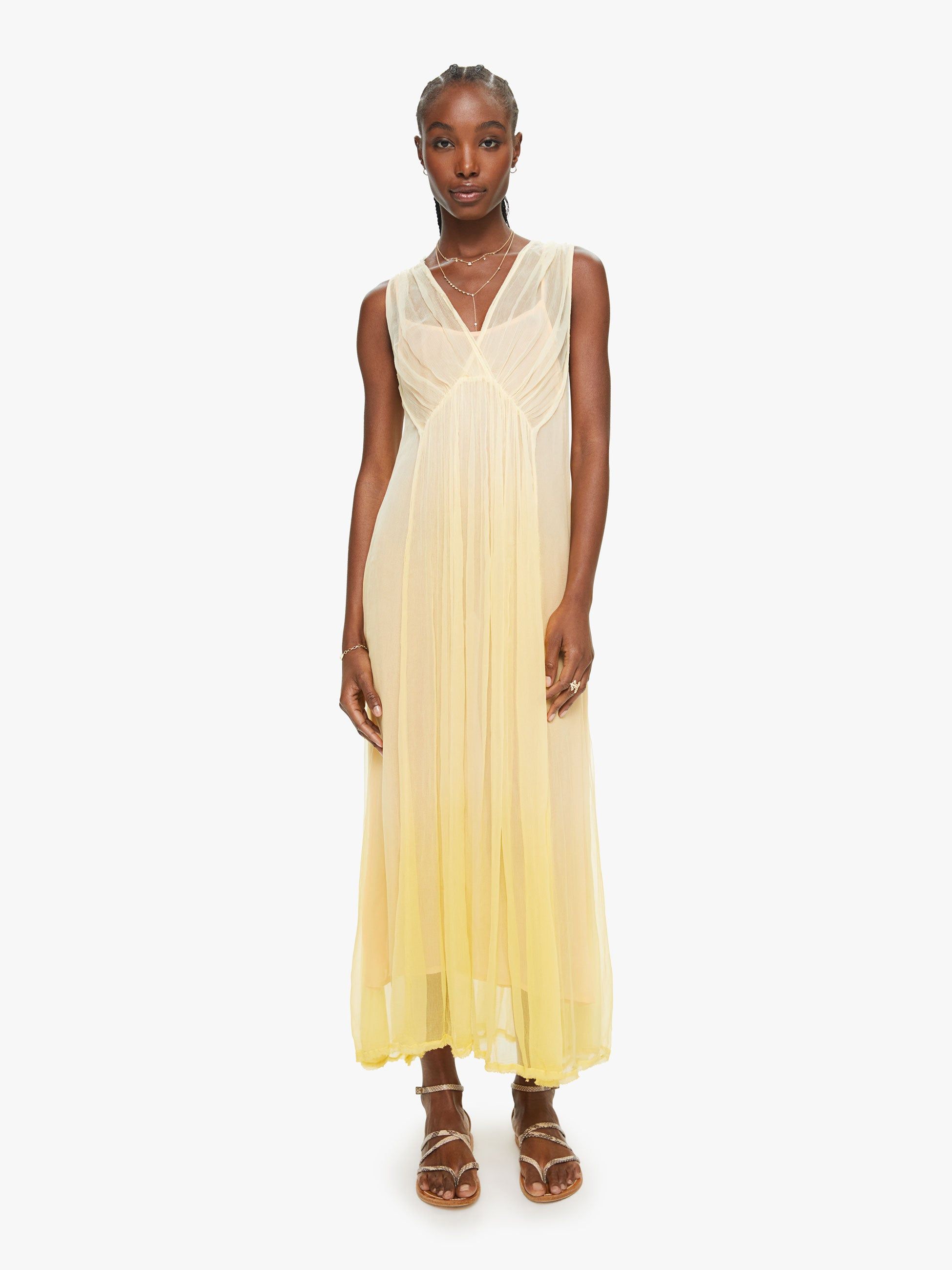Maria Cher Maren Sleeveless Dress - Alabaster sold by MOTHER