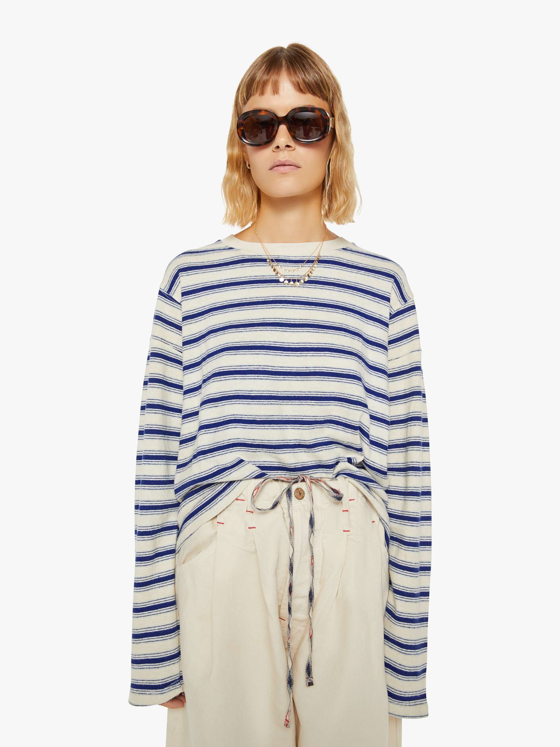 Dr. Collectors Derrick T. Hemp Stripes - Stone sold by MOTHER