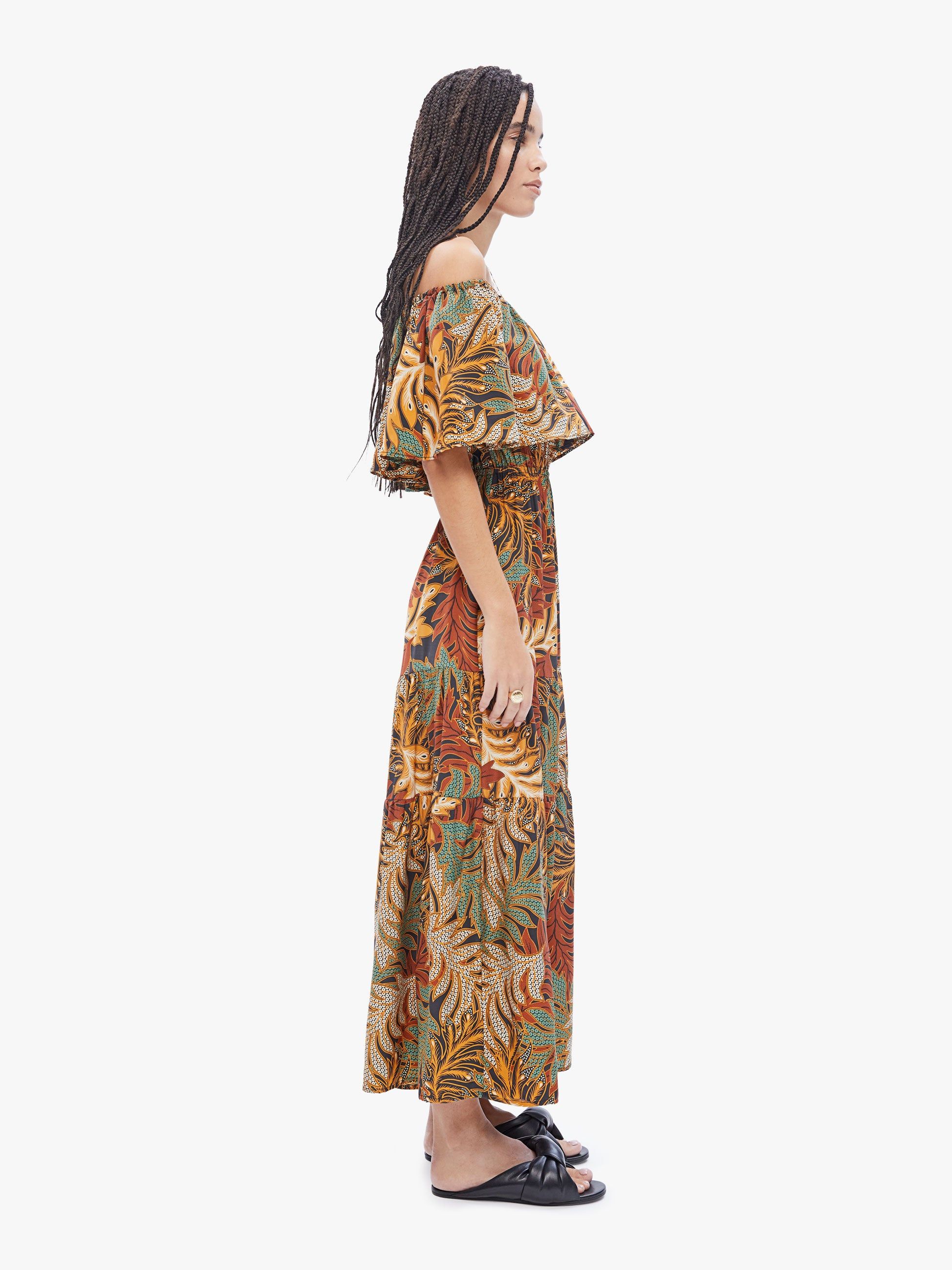 Natalie Martin Naomi Dress - Jungle Print Moss sold by MOTHER product image thumbnail 3