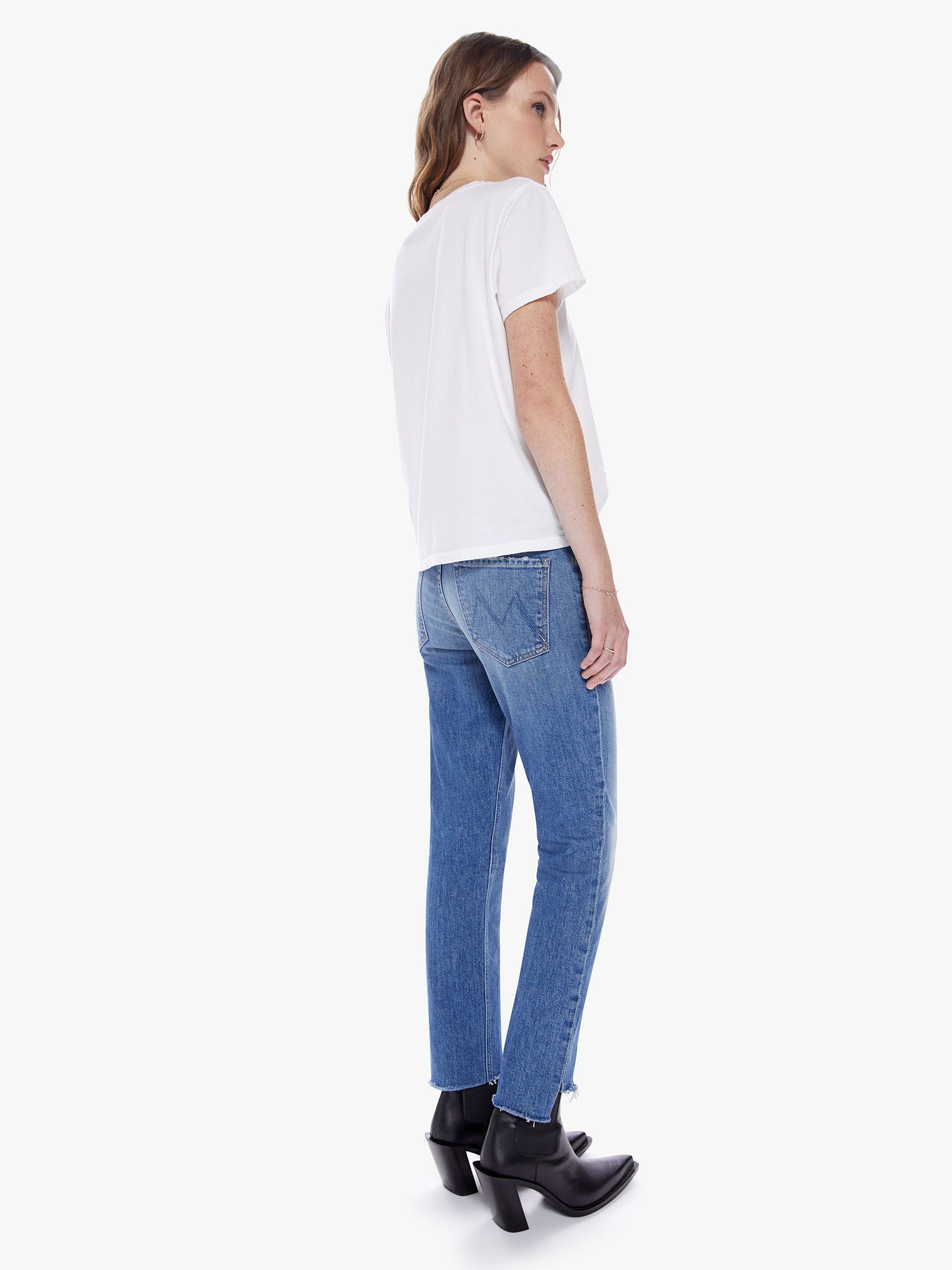 The Mid Rise Dazzler Ankle Step Fray - Something To Remember sold by MOTHER product image thumbnail 4