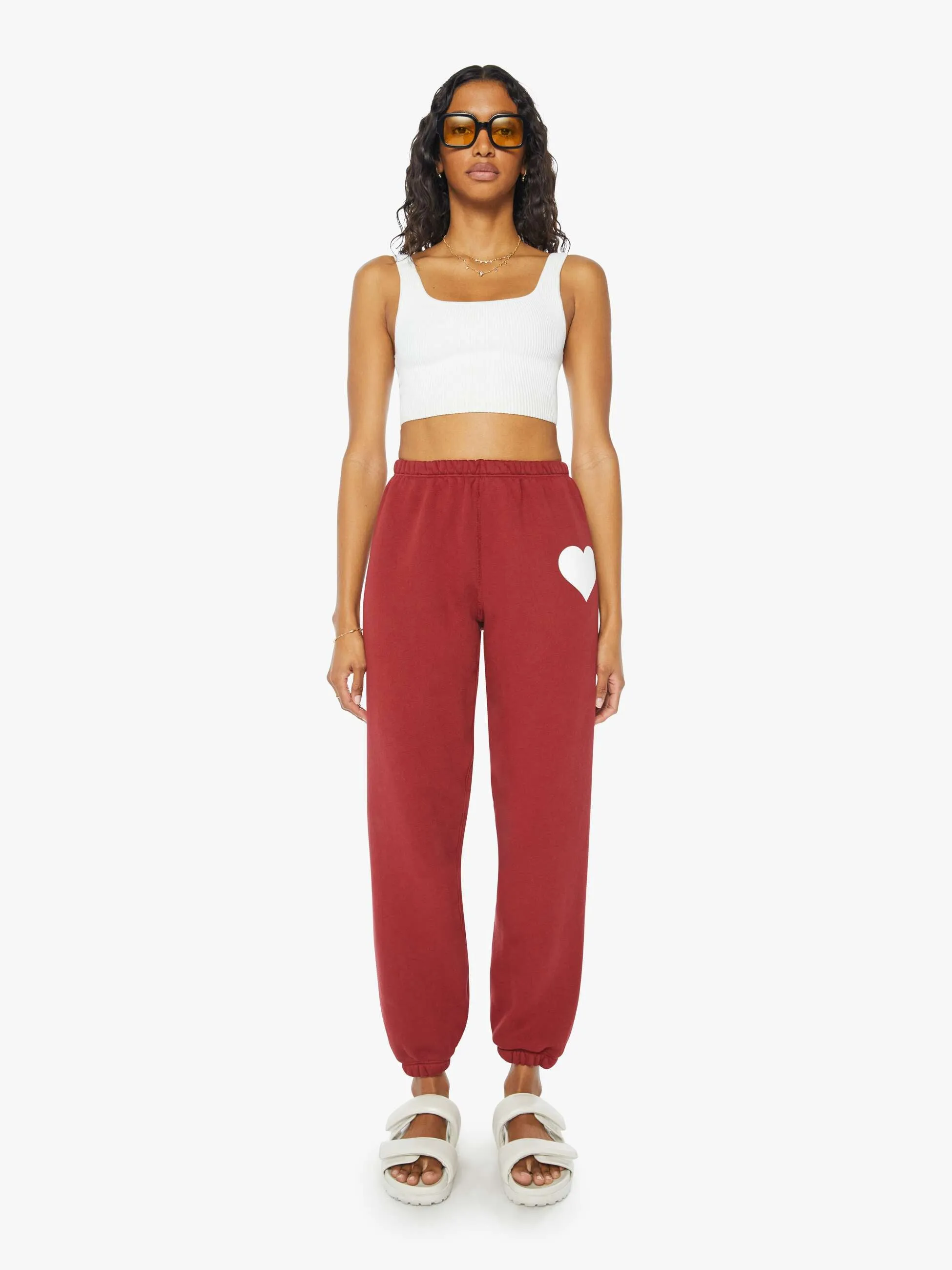 SPRWMN Heart Logo Sweatpants - Crimson sold by MOTHER