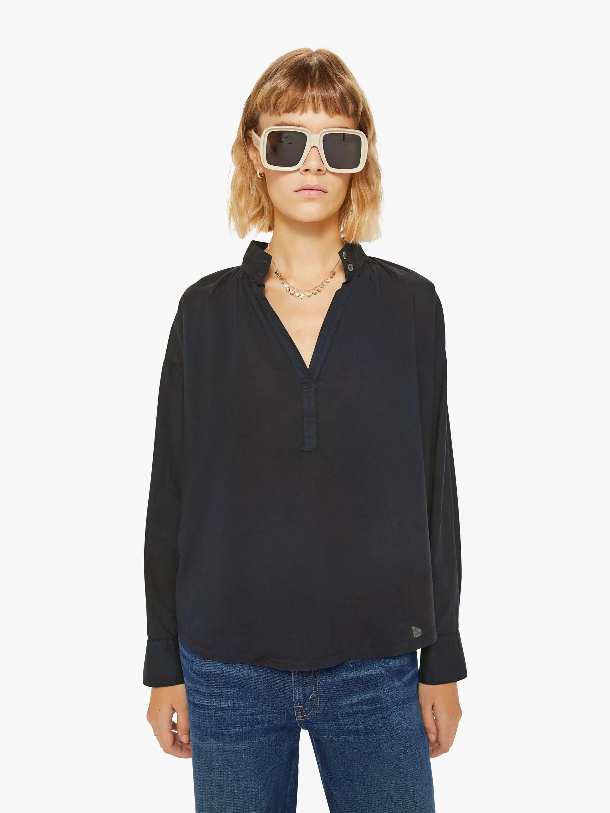 XiRENA Corey Top - Black sold by MOTHER