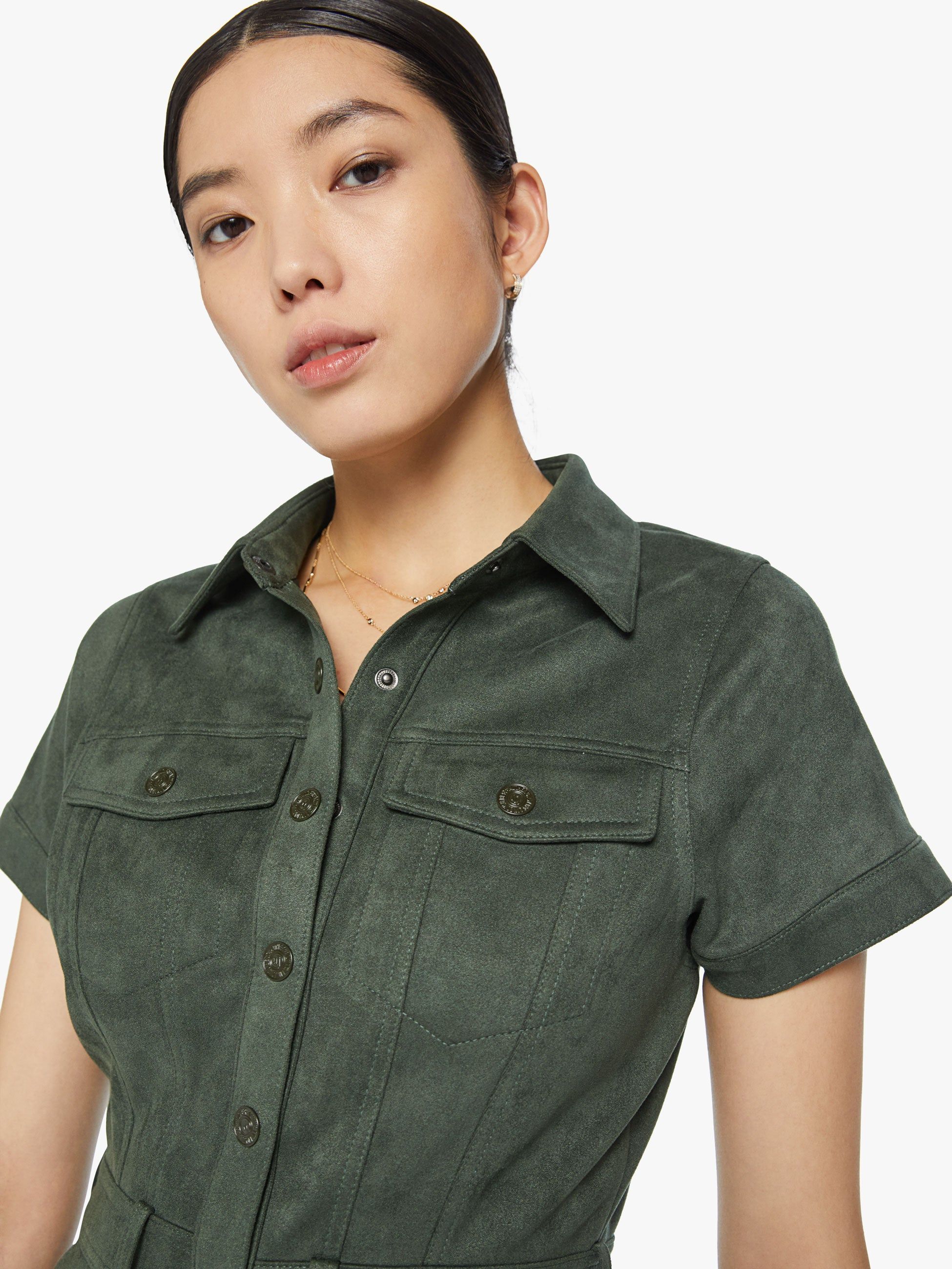 The Small Talker Dress - Black Forest sold by MOTHER product image thumbnail 4