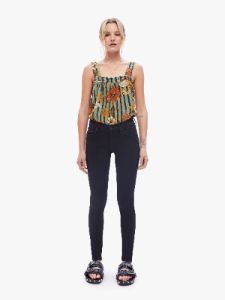 Natalie Martin Jasmine Top - Sunflower Stripe Print Moss sold by MOTHER