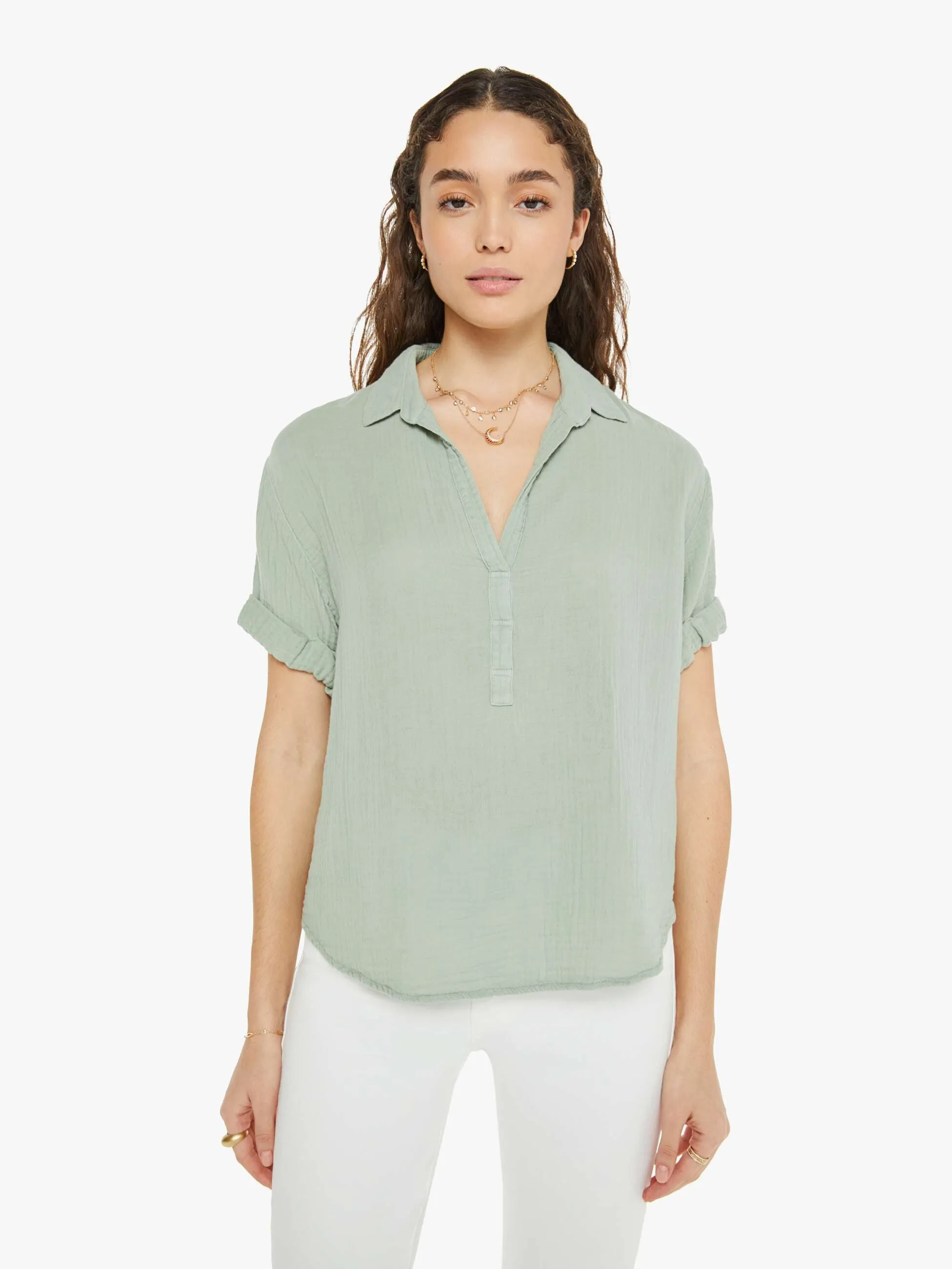 XiRENA Cruz Top - Aqua Grey sold by MOTHER product image thumbnail 2