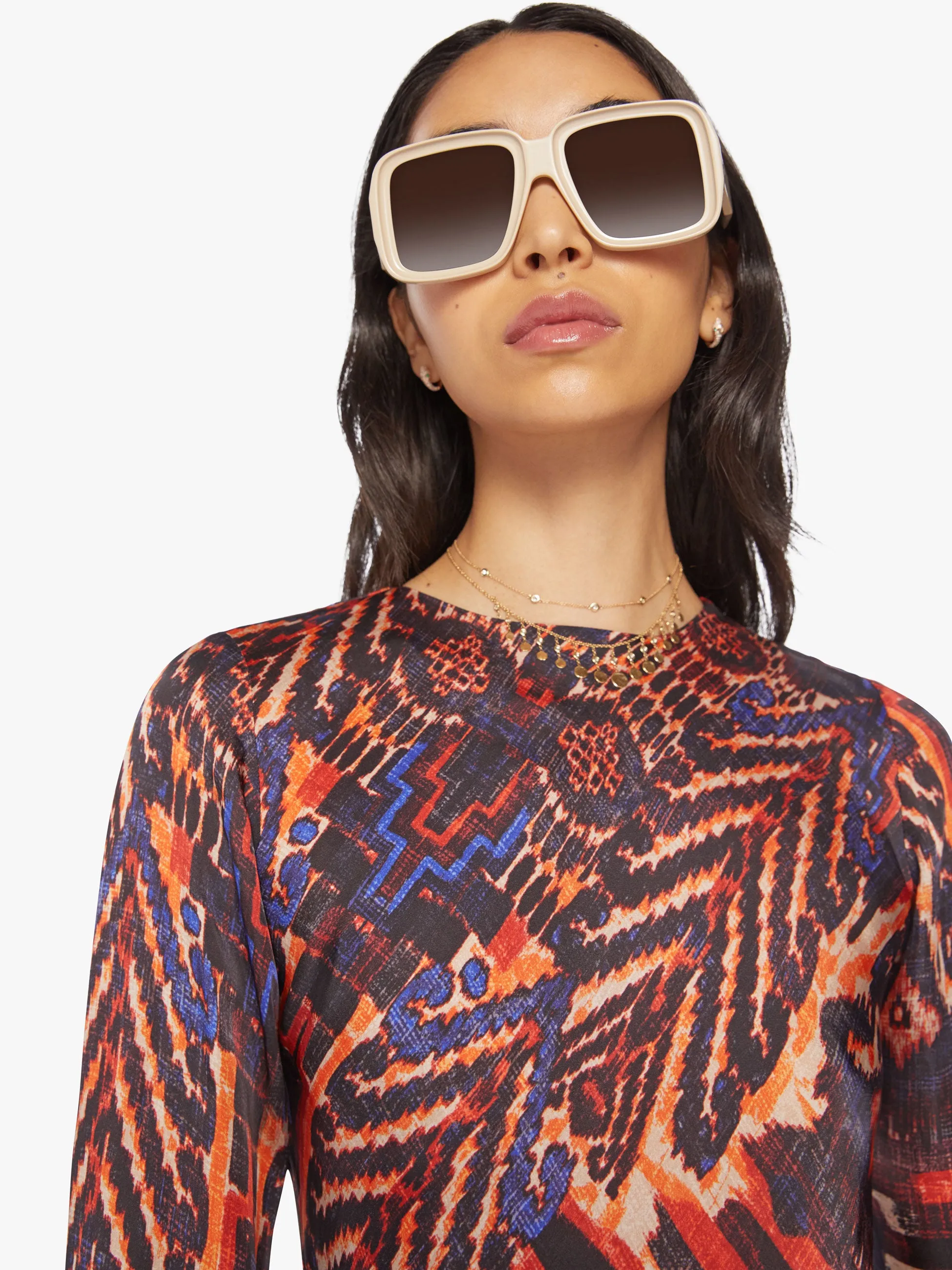 Maria Cher Catia Long Dress - Junin Brick Melange sold by MOTHER product image thumbnail 5