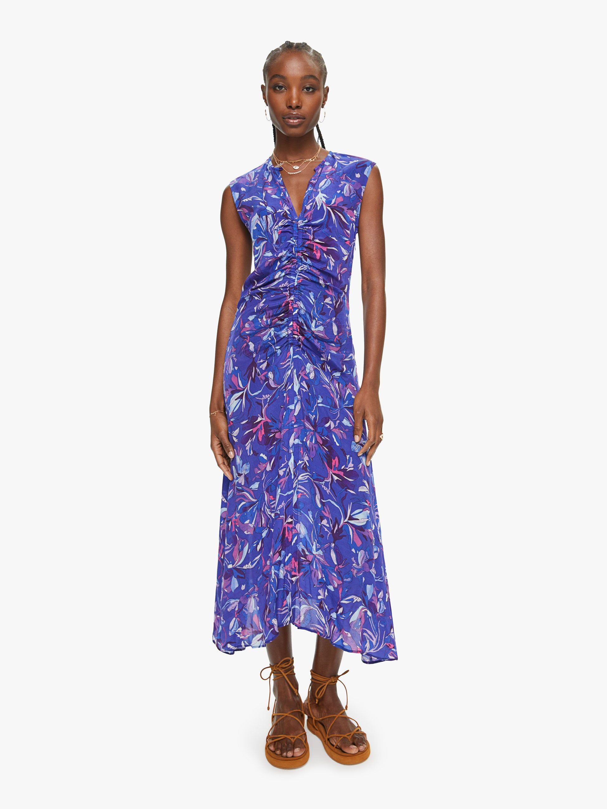 Maria Cher Tora Midi Dress - Carhue Blue sold by MOTHER product image thumbnail 2