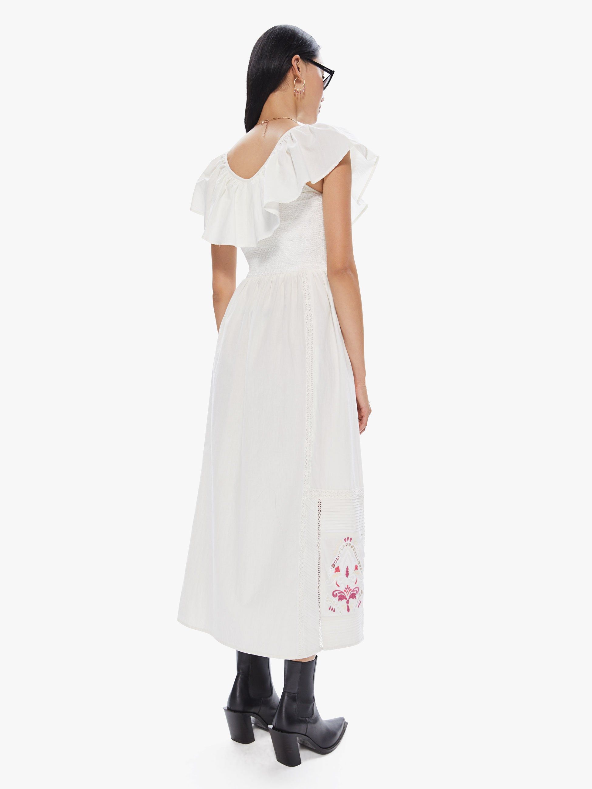 Maria Cher Tilda Midi Dress - Off-White sold by MOTHER product image thumbnail 4