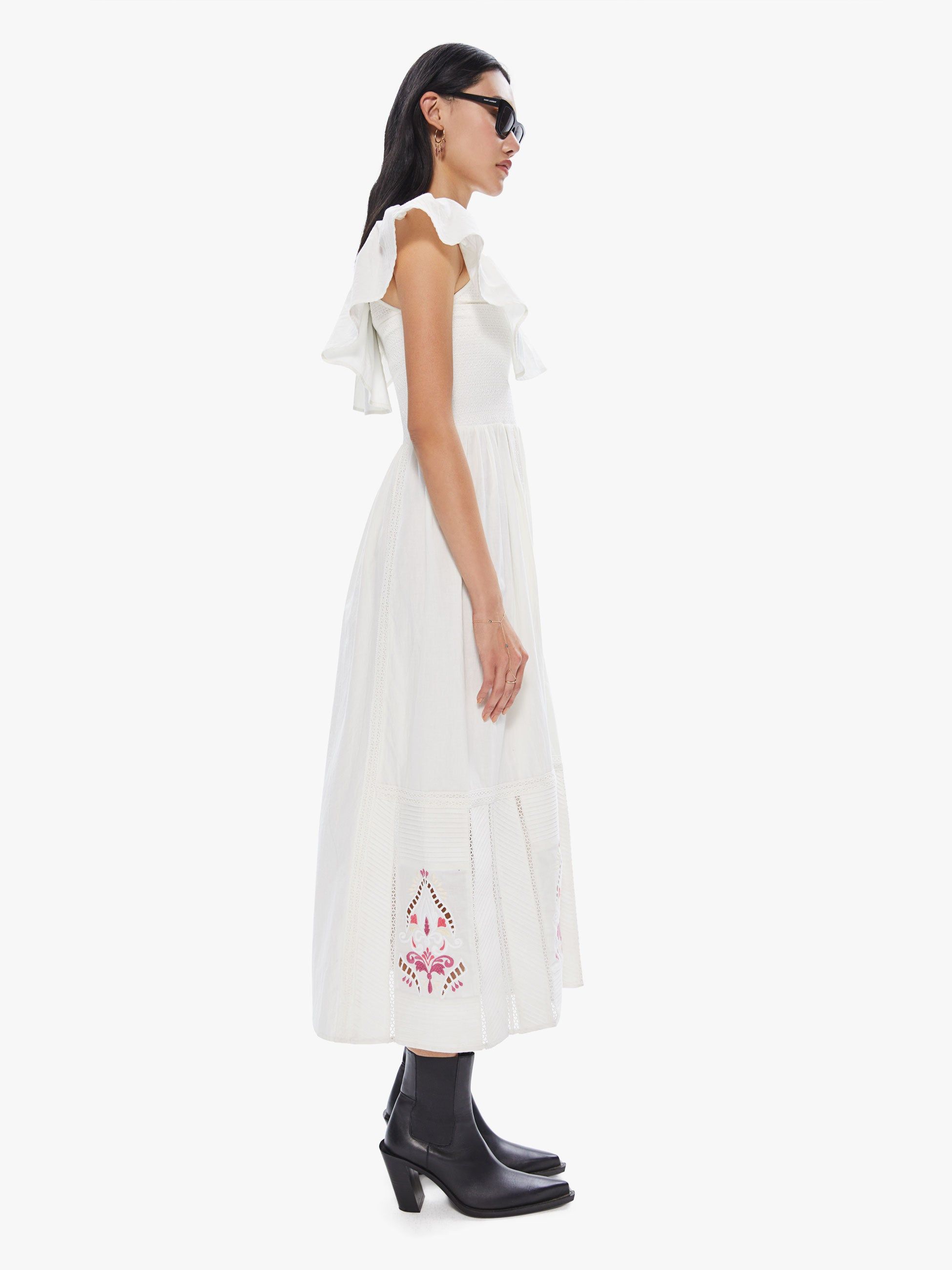 Maria Cher Tilda Midi Dress - Off-White sold by MOTHER product image thumbnail 3