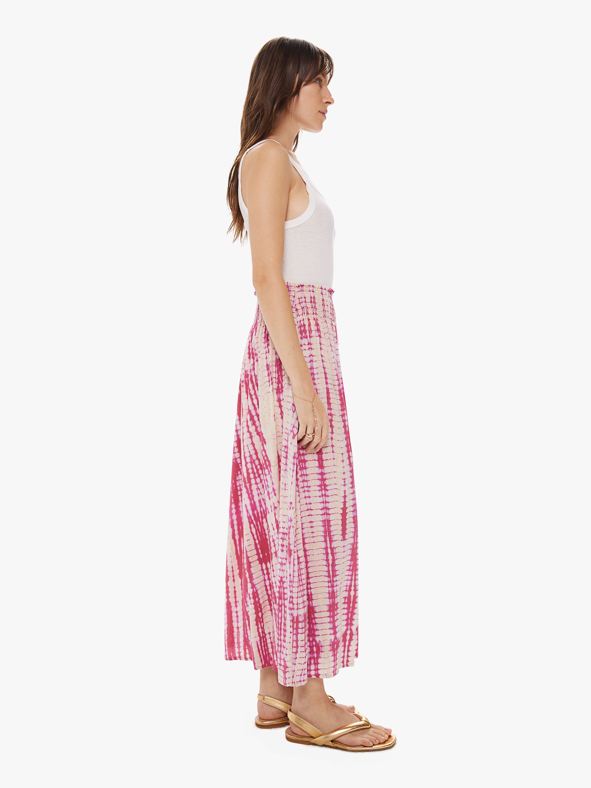 Natalie Martin Bella Skirt - Tie Dye Pink sold by MOTHER product image thumbnail 3