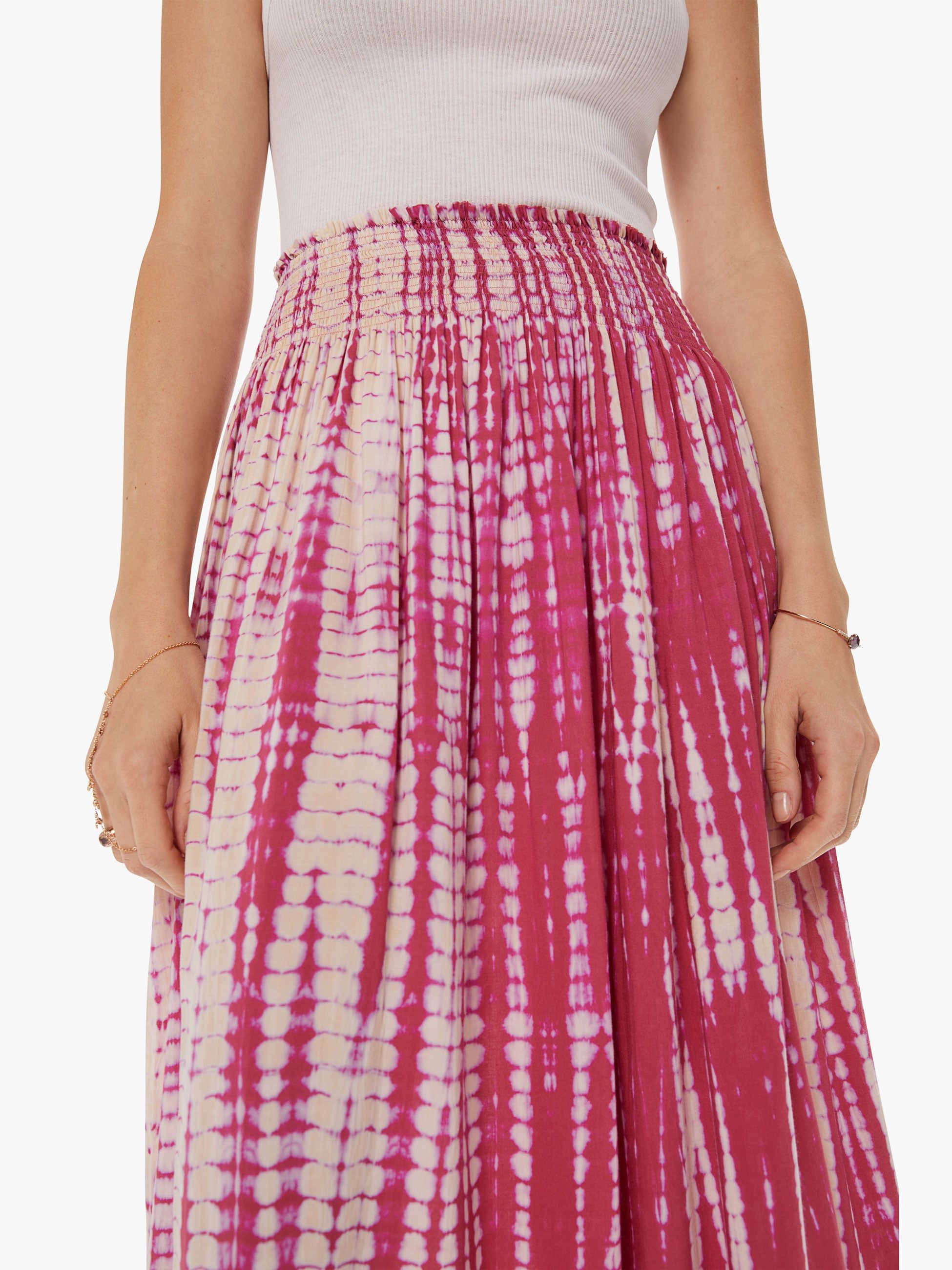 Natalie Martin Bella Skirt - Tie Dye Pink sold by MOTHER product image thumbnail 5