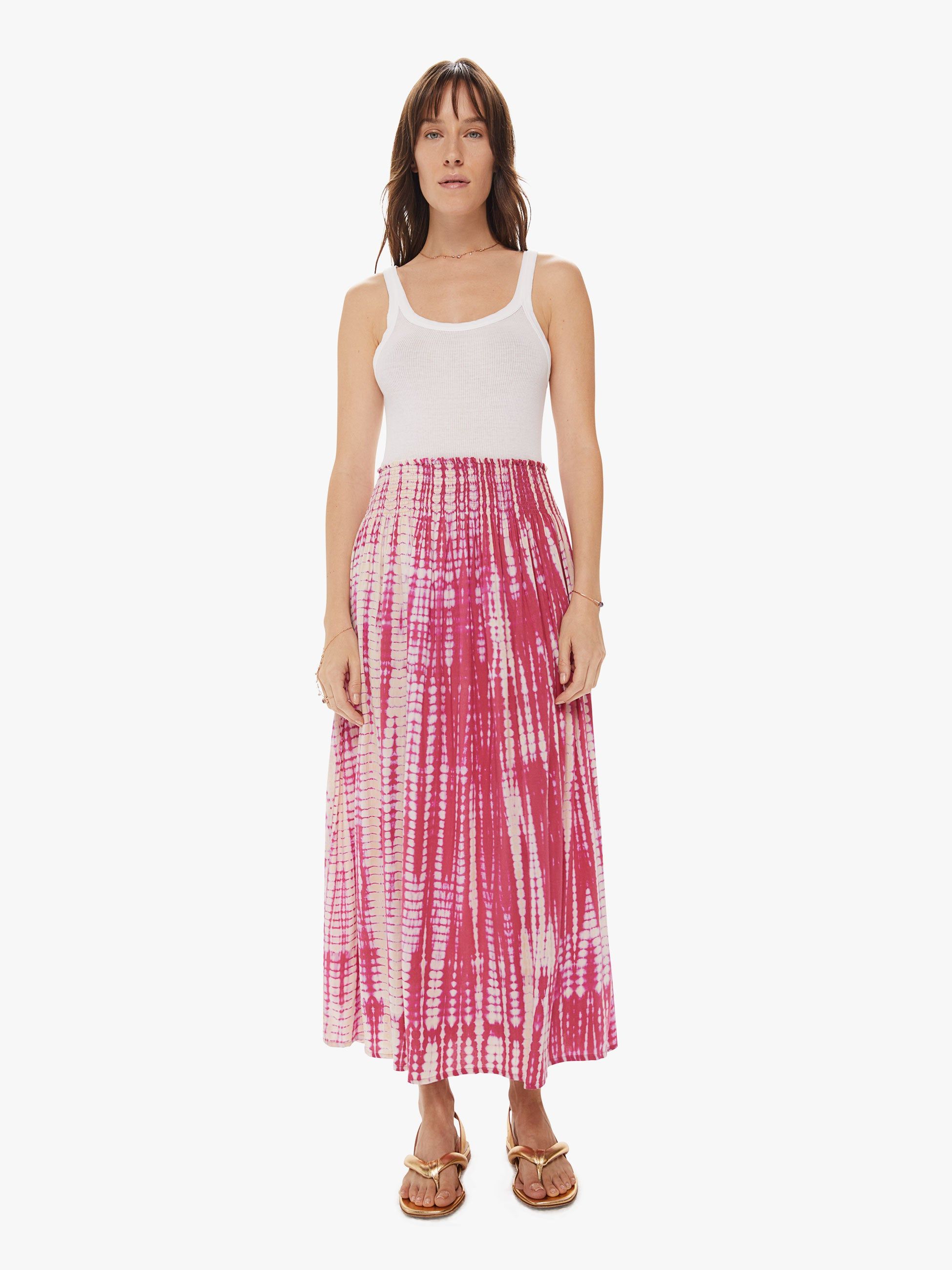 Natalie Martin Bella Skirt - Tie Dye Pink sold by MOTHER