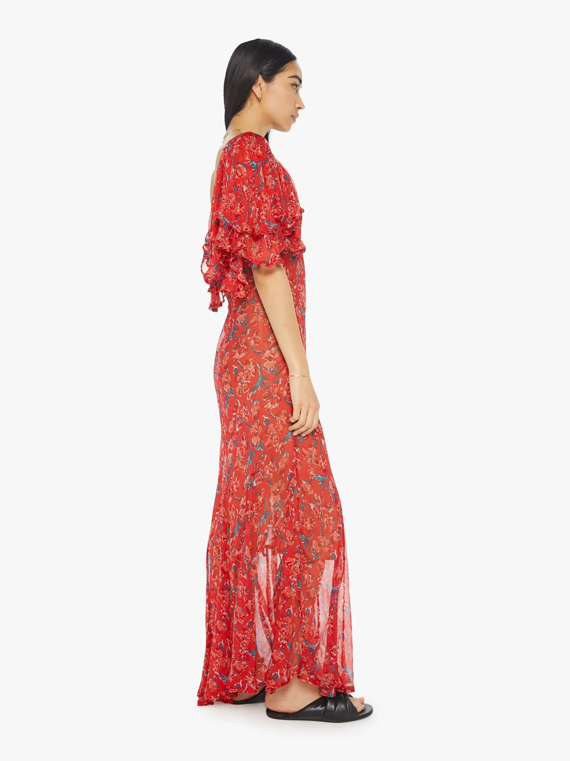 Natalie Martin Ramya Dress - Watercolor Vermillion sold by MOTHER product image thumbnail 2