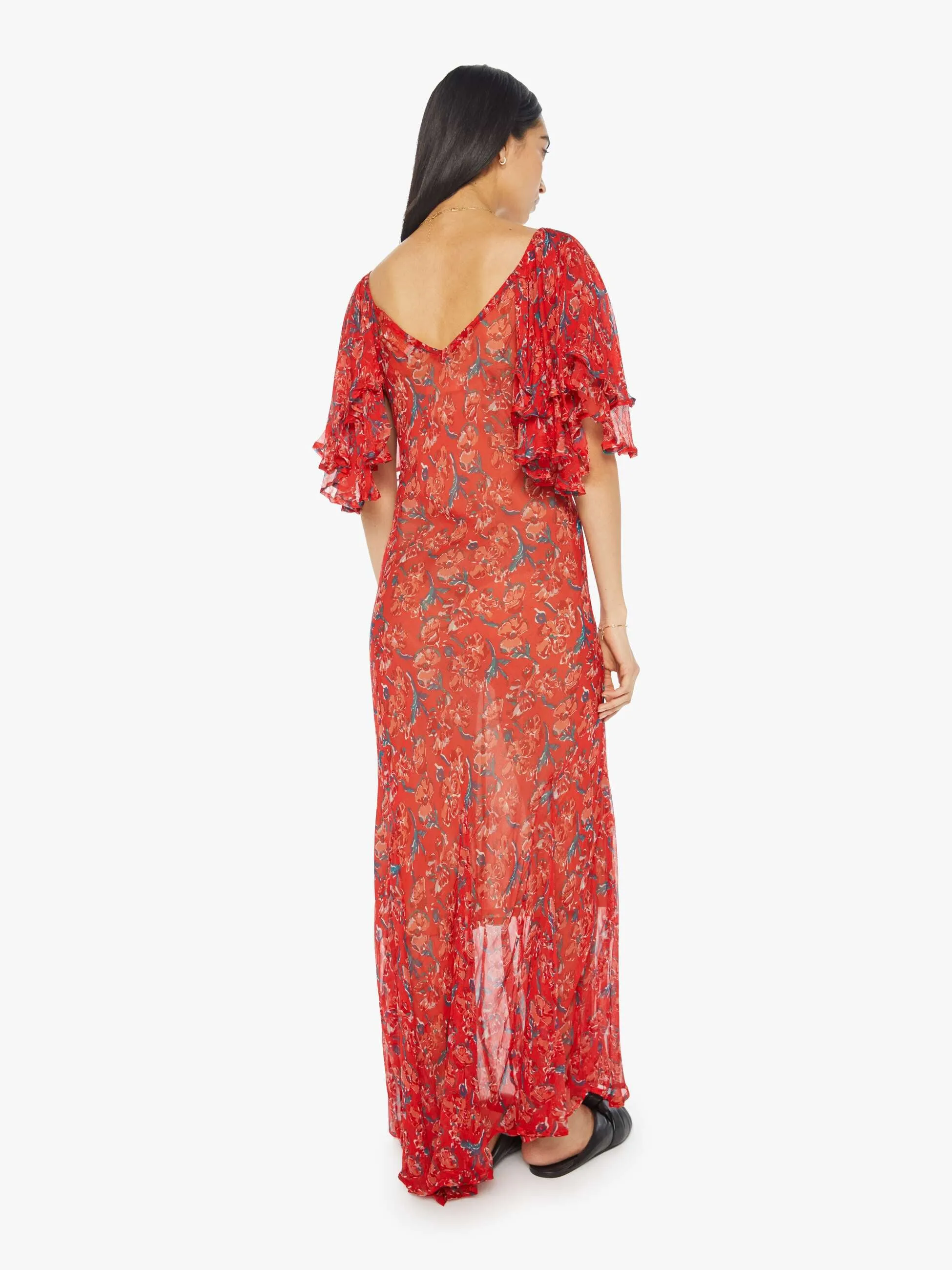 Natalie Martin Ramya Dress - Watercolor Vermillion sold by MOTHER product image thumbnail 3