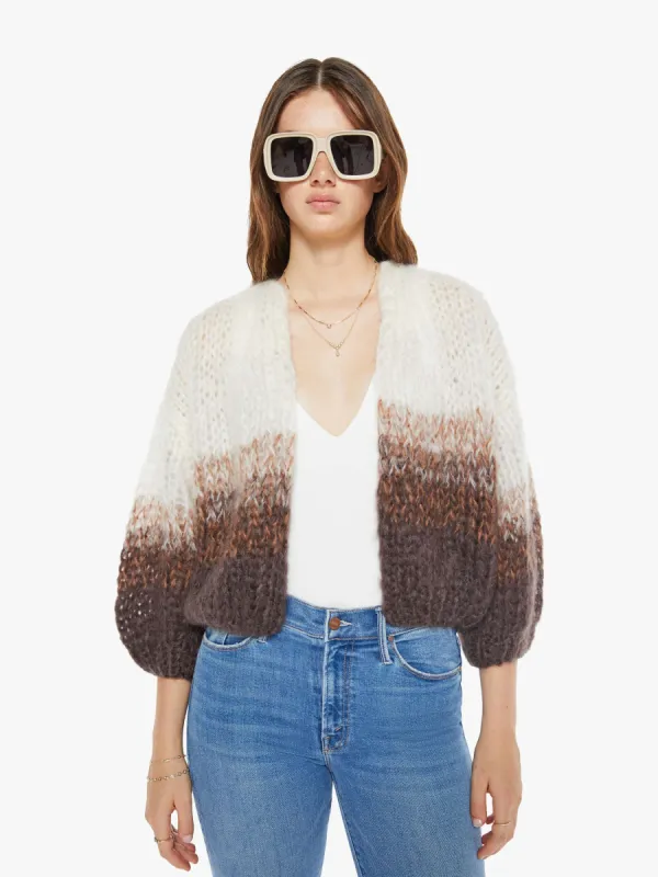 Maiami Mohair Bomber Cardigan - Brown Creme sold by MOTHER