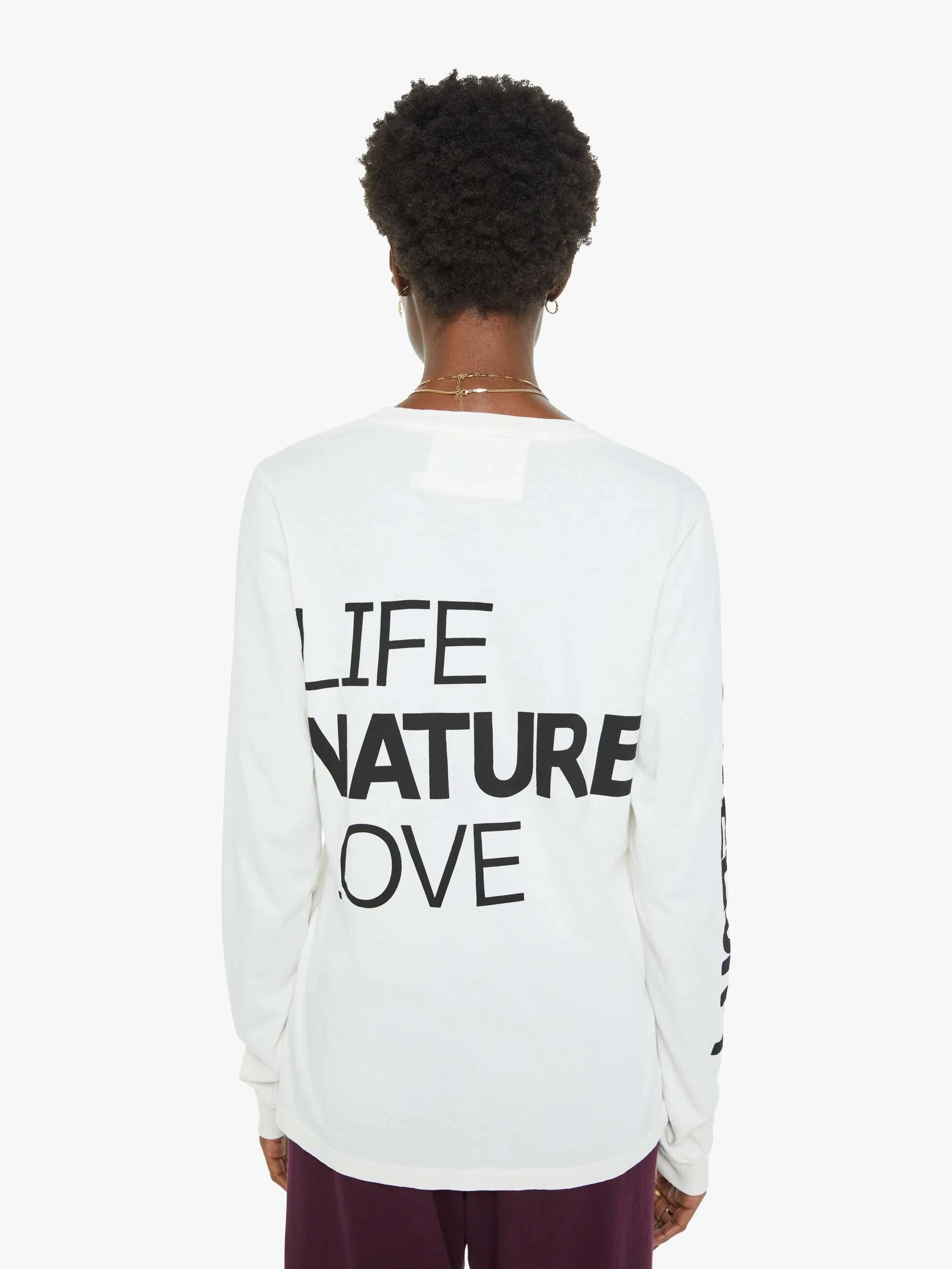 FREECITY Life Nature Love Super Vintage Long Sleeve Tee - Superwhite sold by MOTHER product image thumbnail 3