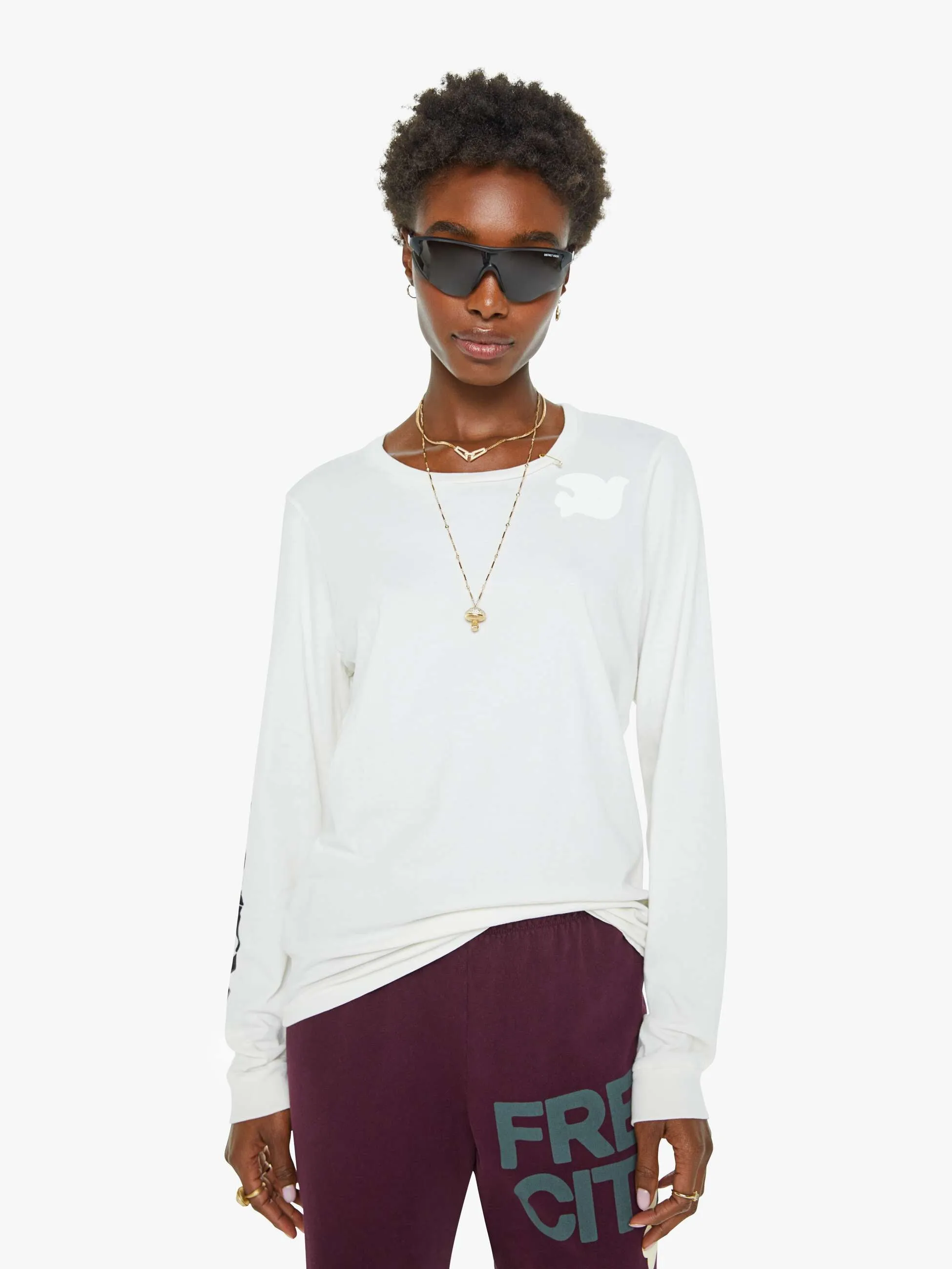 FREECITY Life Nature Love Super Vintage Long Sleeve Tee - Superwhite sold by MOTHER product image thumbnail 2