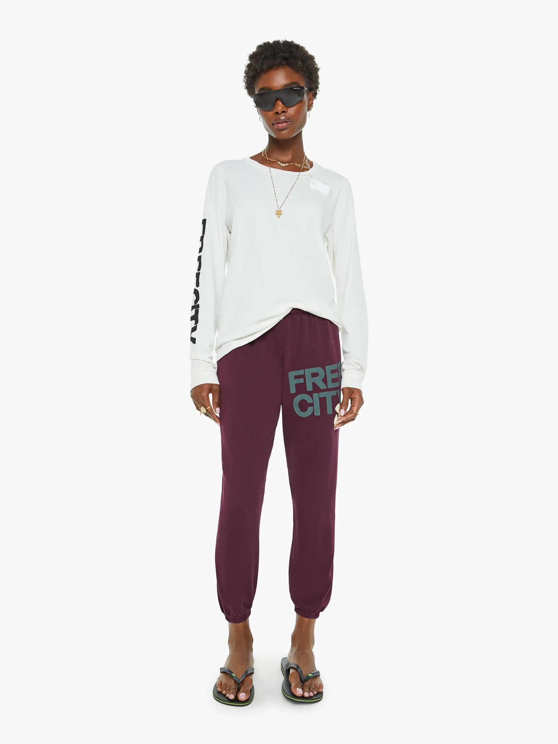 FREECITY Life Nature Love Super Vintage Long Sleeve Tee - Superwhite sold by MOTHER product image thumbnail 5