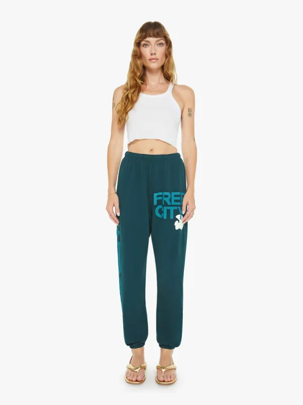 FREECITY Superyumm Og Letsgo Sweatpants - Greenplant Cream sold by MOTHER