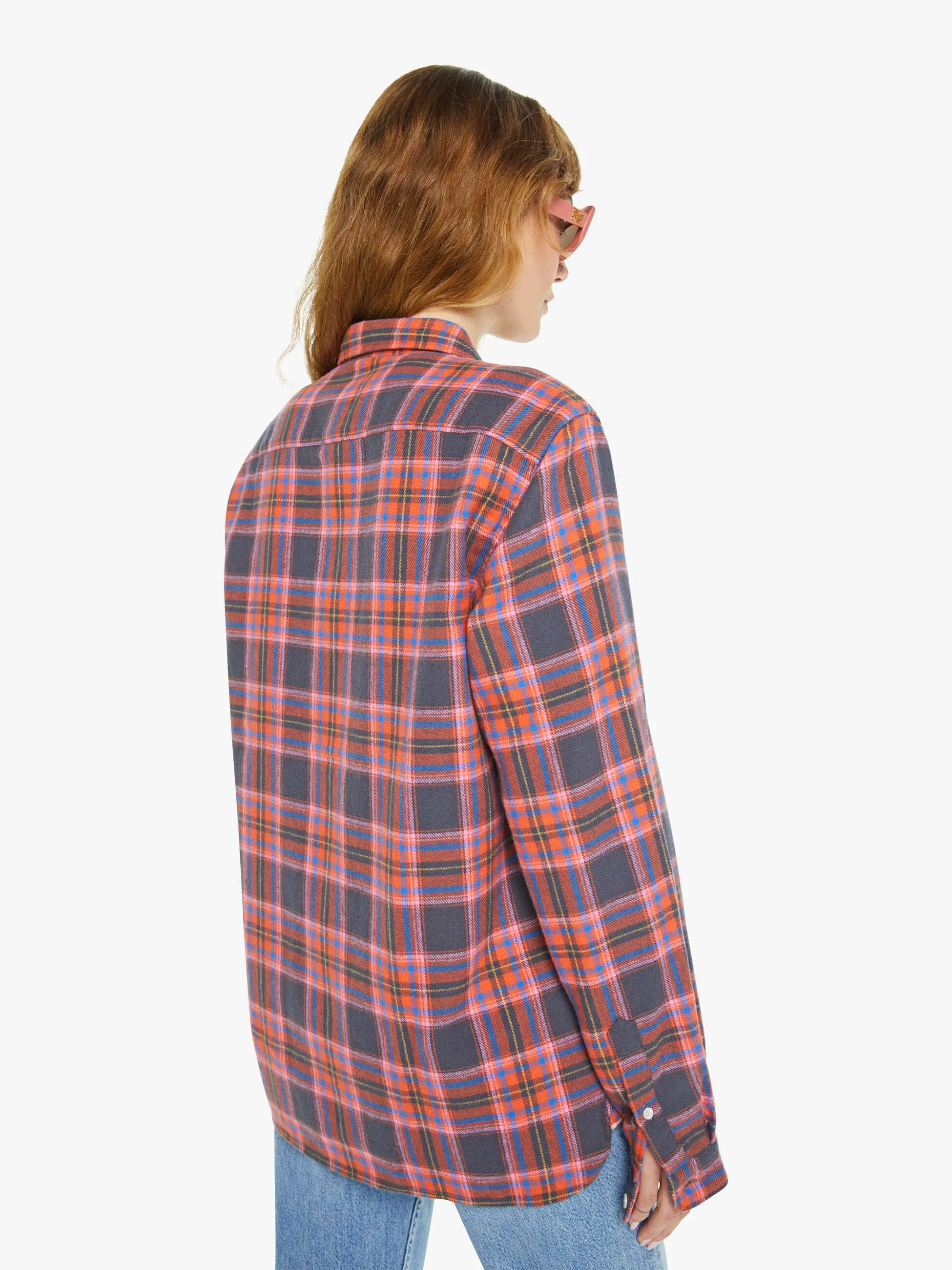 La Paz Branco Shirt - Camelia Checks sold by MOTHER product image thumbnail 4