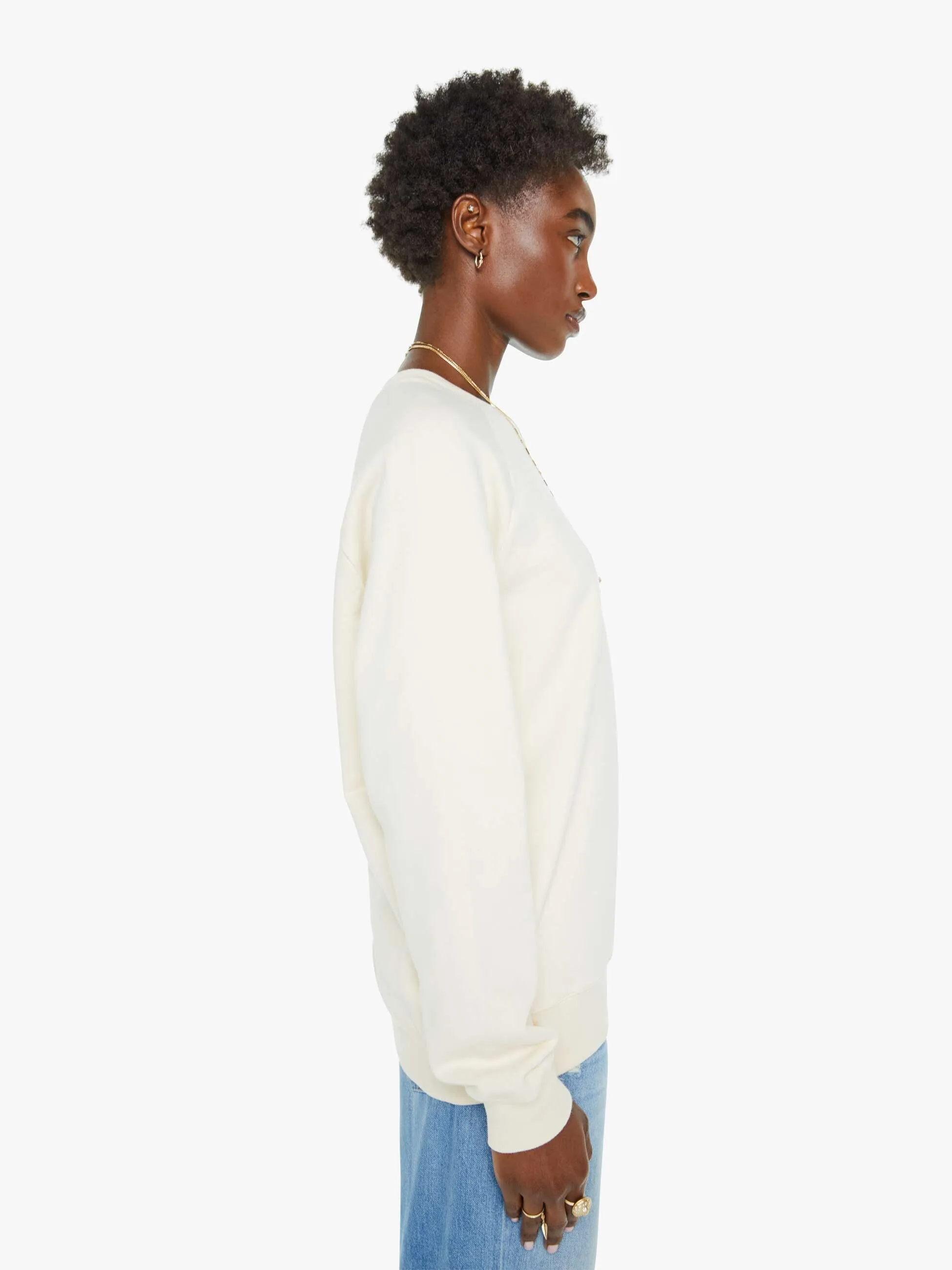 La Paz Cunha Sweatshirt - Lucky Ecru sold by MOTHER product image thumbnail 4