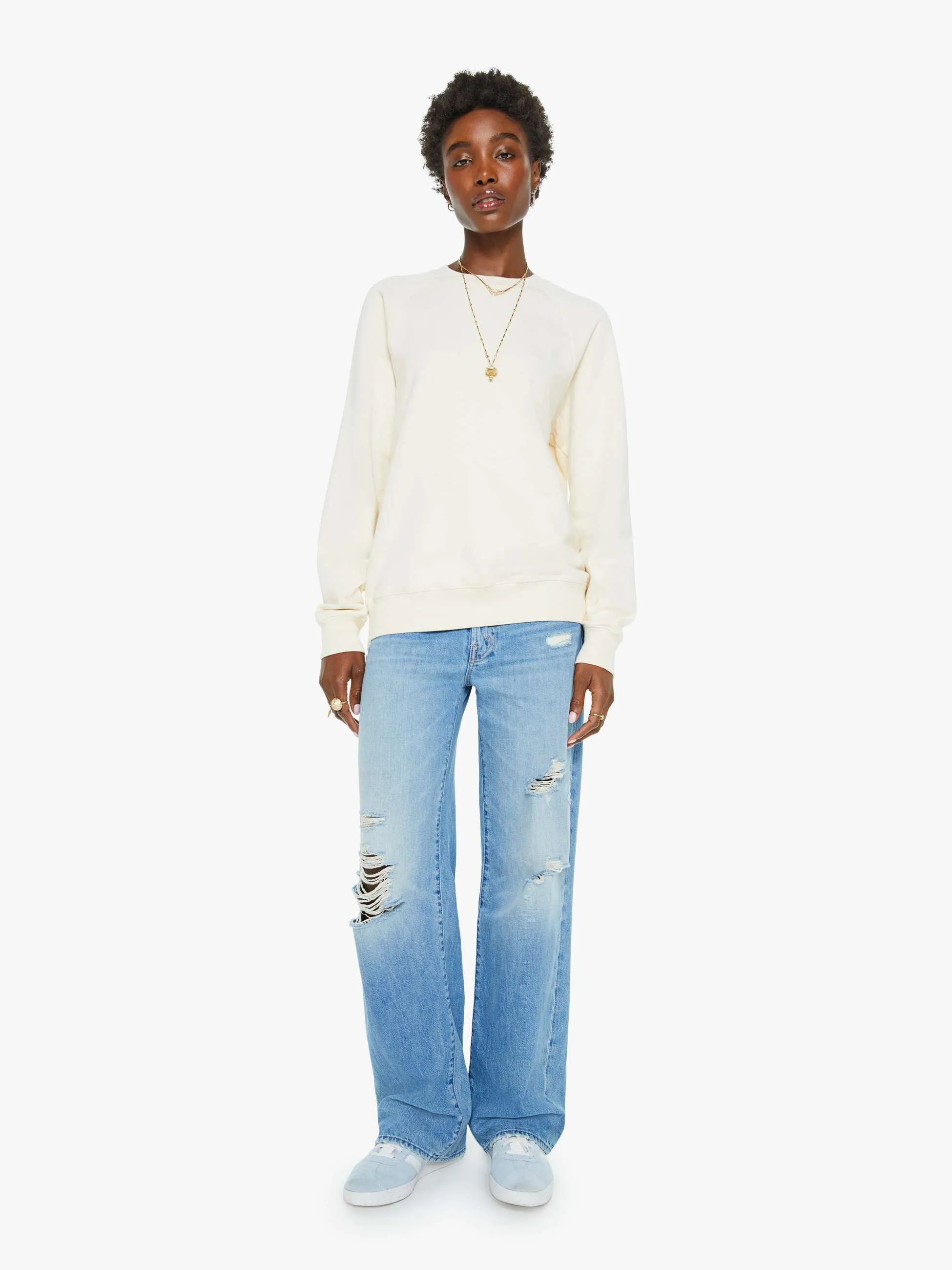 La Paz Cunha Sweatshirt - Lucky Ecru sold by MOTHER product image thumbnail 5