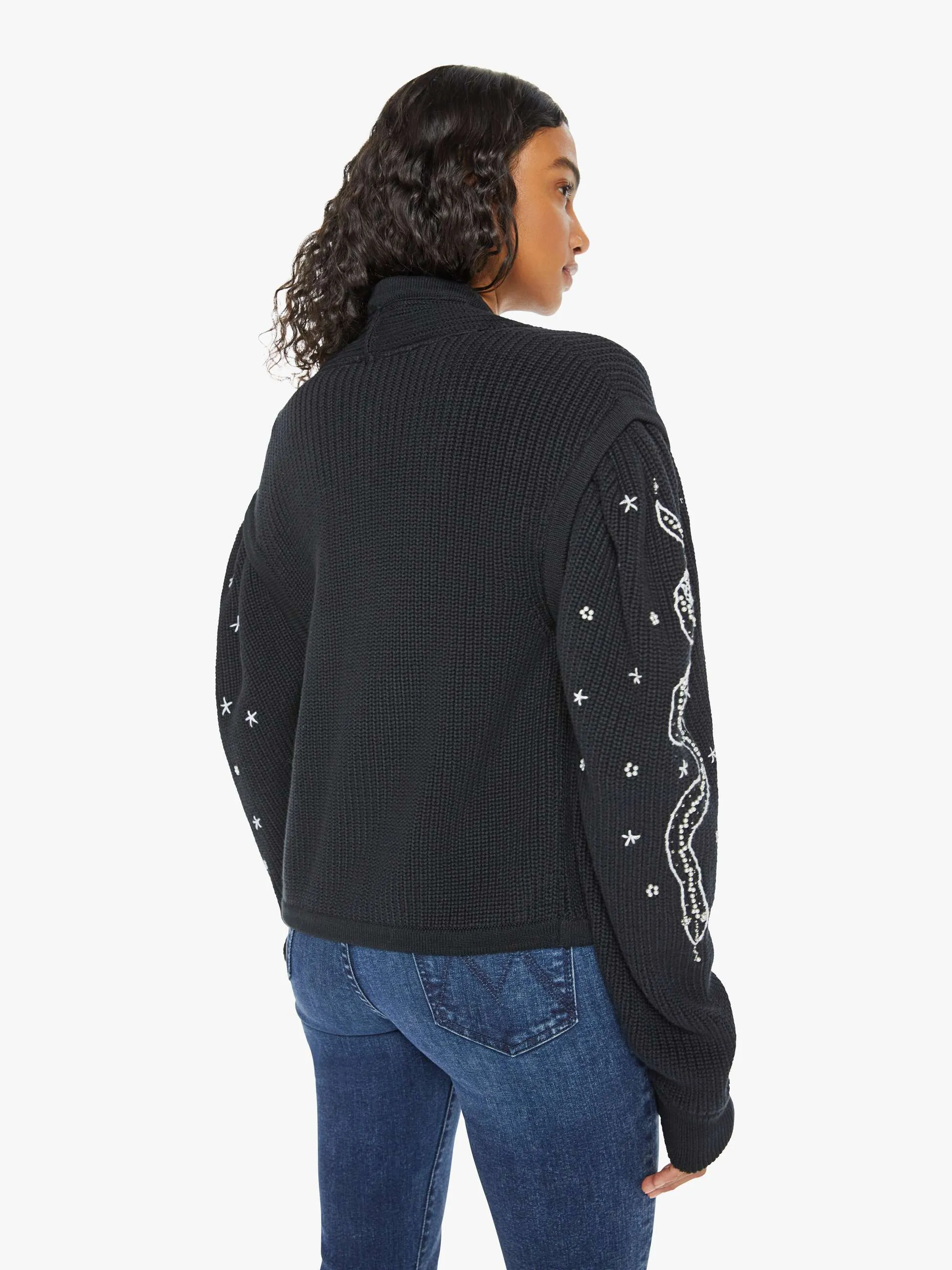 The Puff Sleeve Cardigan - Up Your Sleeve sold by MOTHER product image thumbnail 4