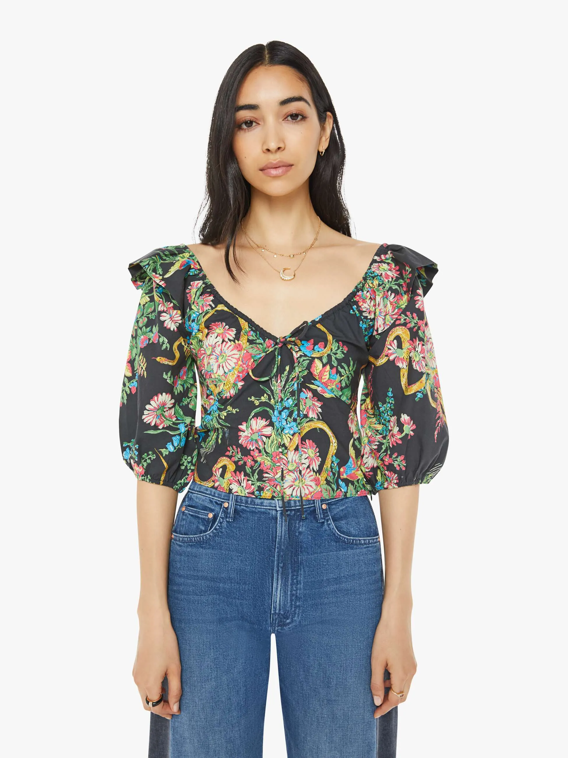 The Sweet Talker Top - Wicked Wildflowers sold by MOTHER