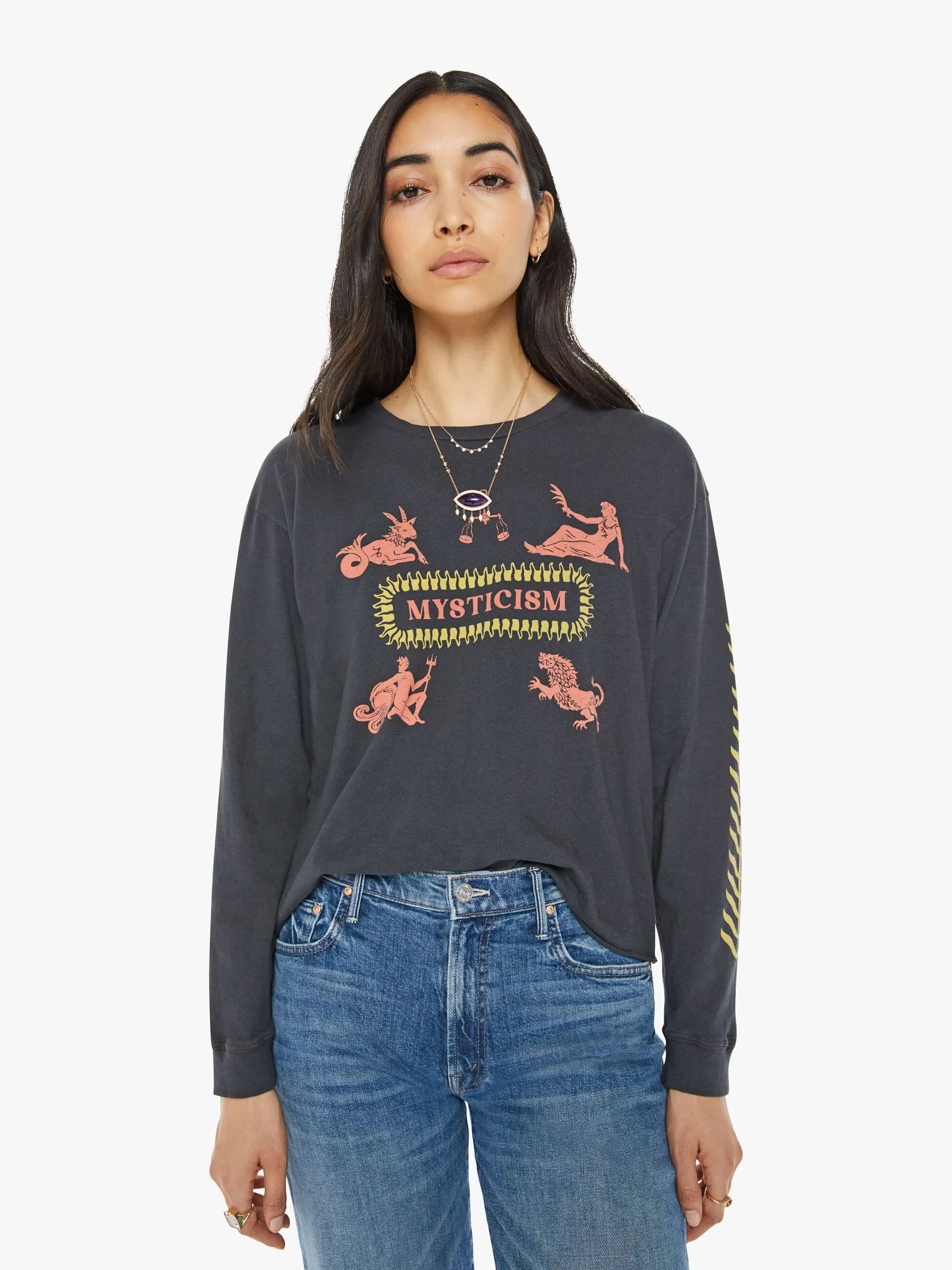 The L/S Slouchy Cut Off - Mysticism sold by MOTHER