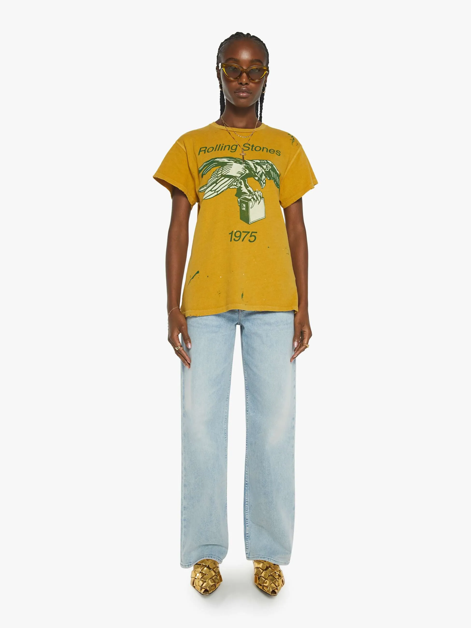 MadeWorn The Rolling Stones Tee - Mustard sold by MOTHER product image thumbnail 4