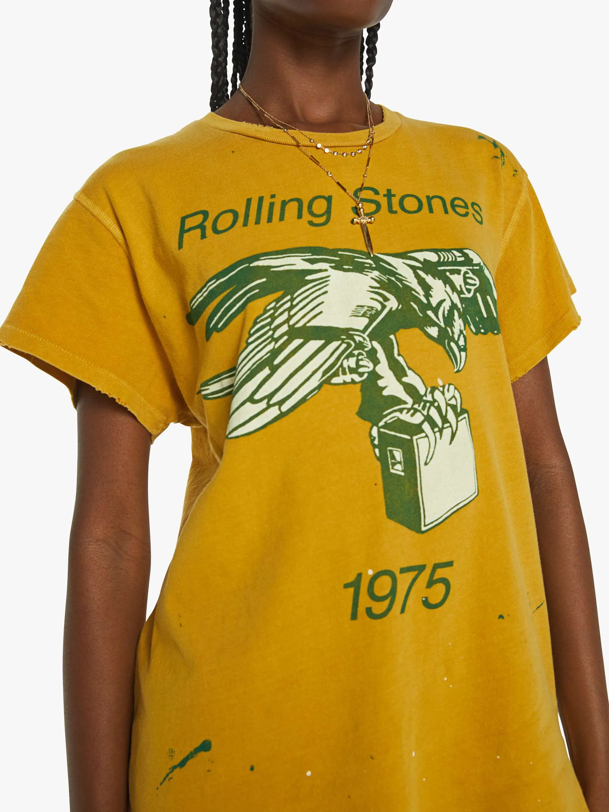 MadeWorn The Rolling Stones Tee - Mustard sold by MOTHER product image thumbnail 5