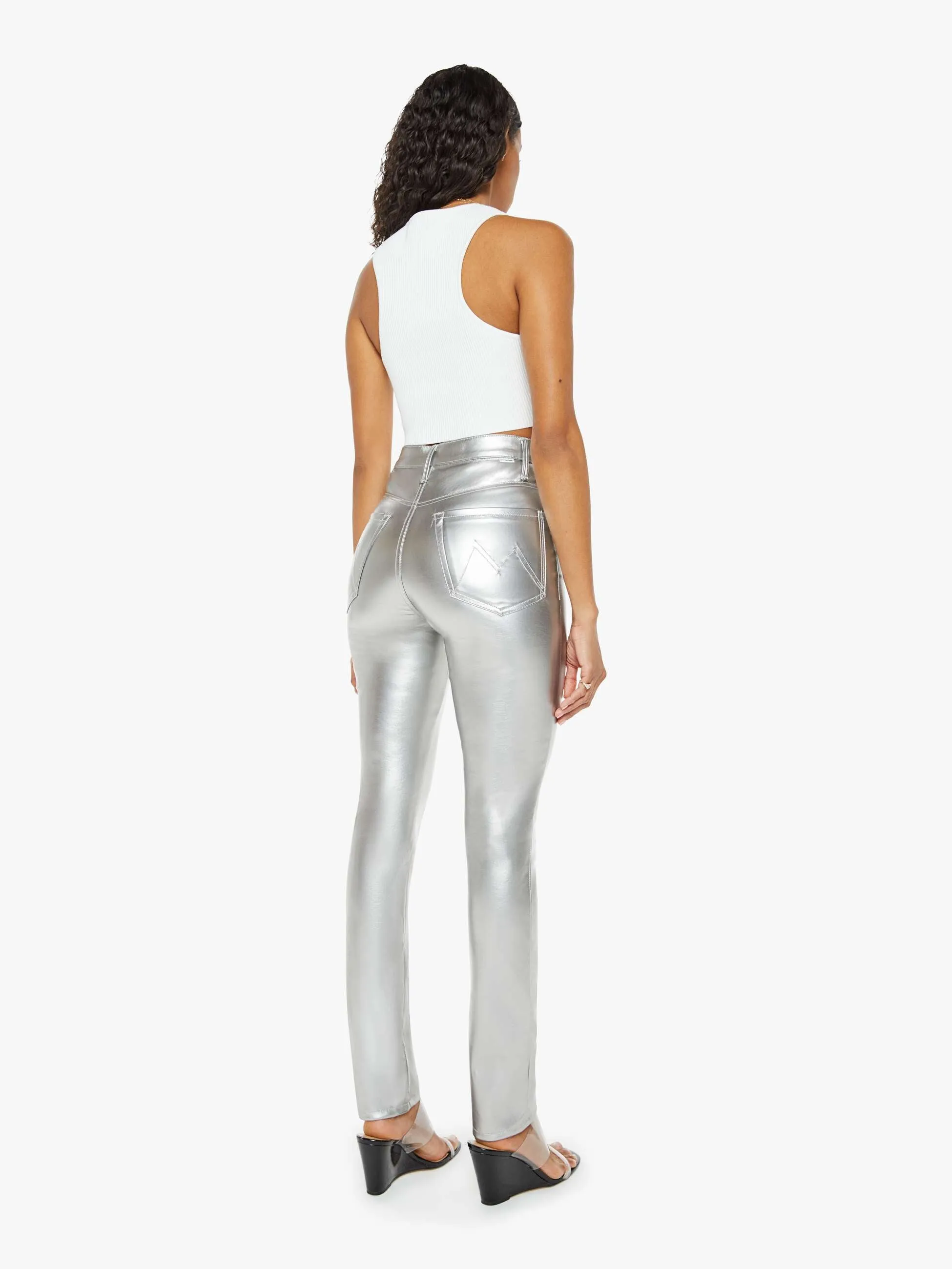 High Waisted Rail Skimp - Silver Dagger sold by MOTHER product image thumbnail 3