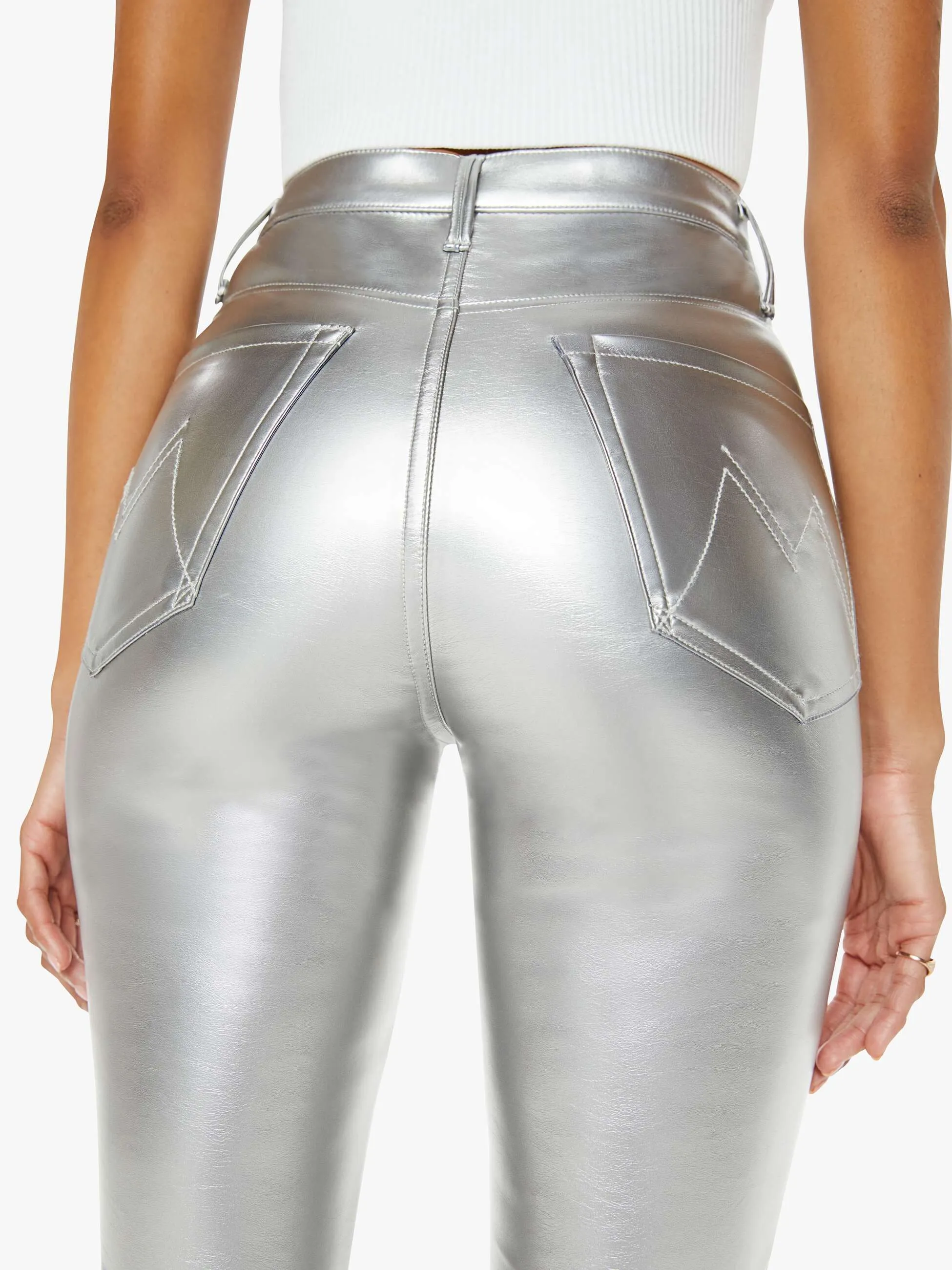 High Waisted Rail Skimp - Silver Dagger sold by MOTHER product image thumbnail 4