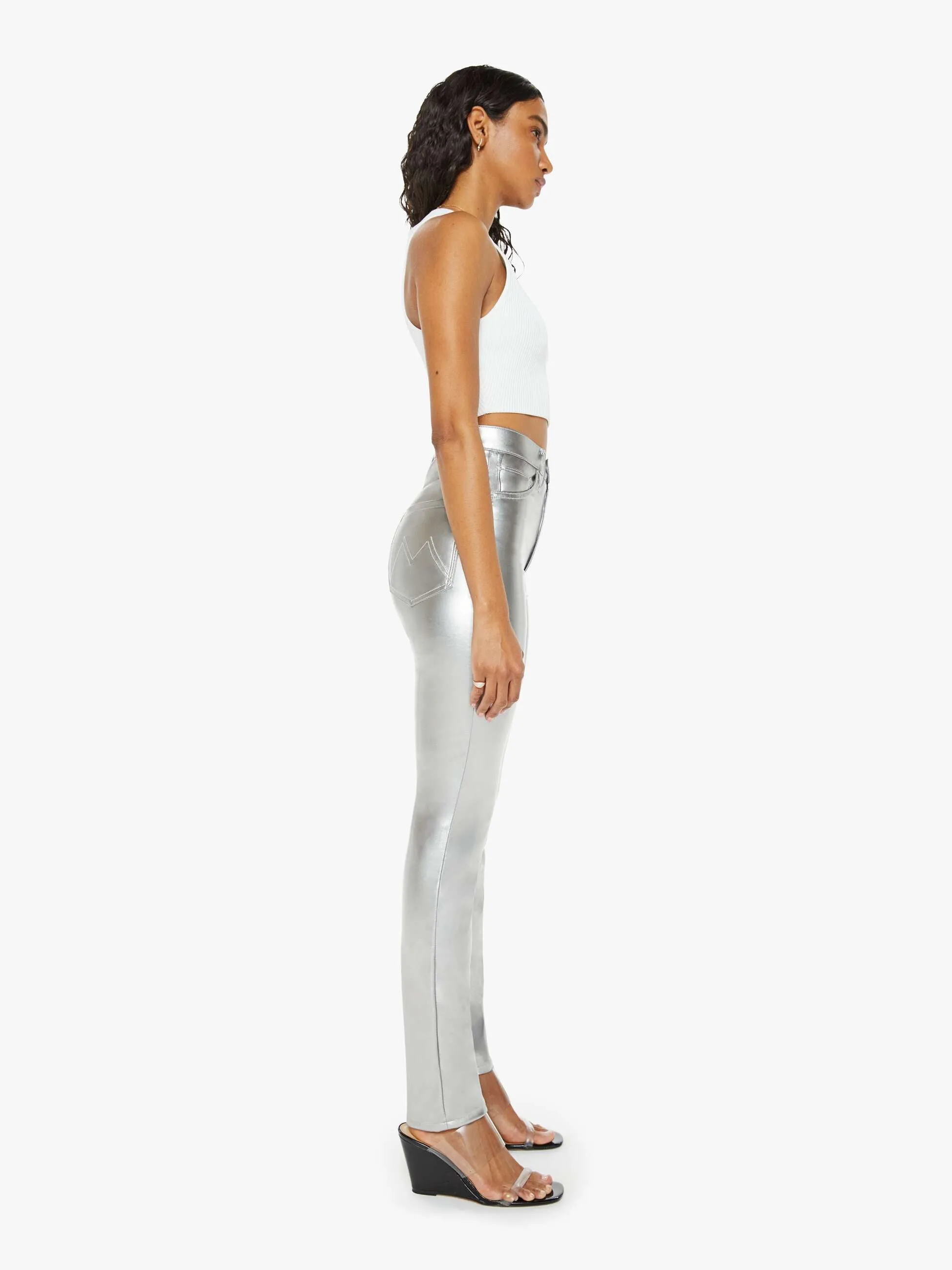 High Waisted Rail Skimp - Silver Dagger sold by MOTHER product image thumbnail 2