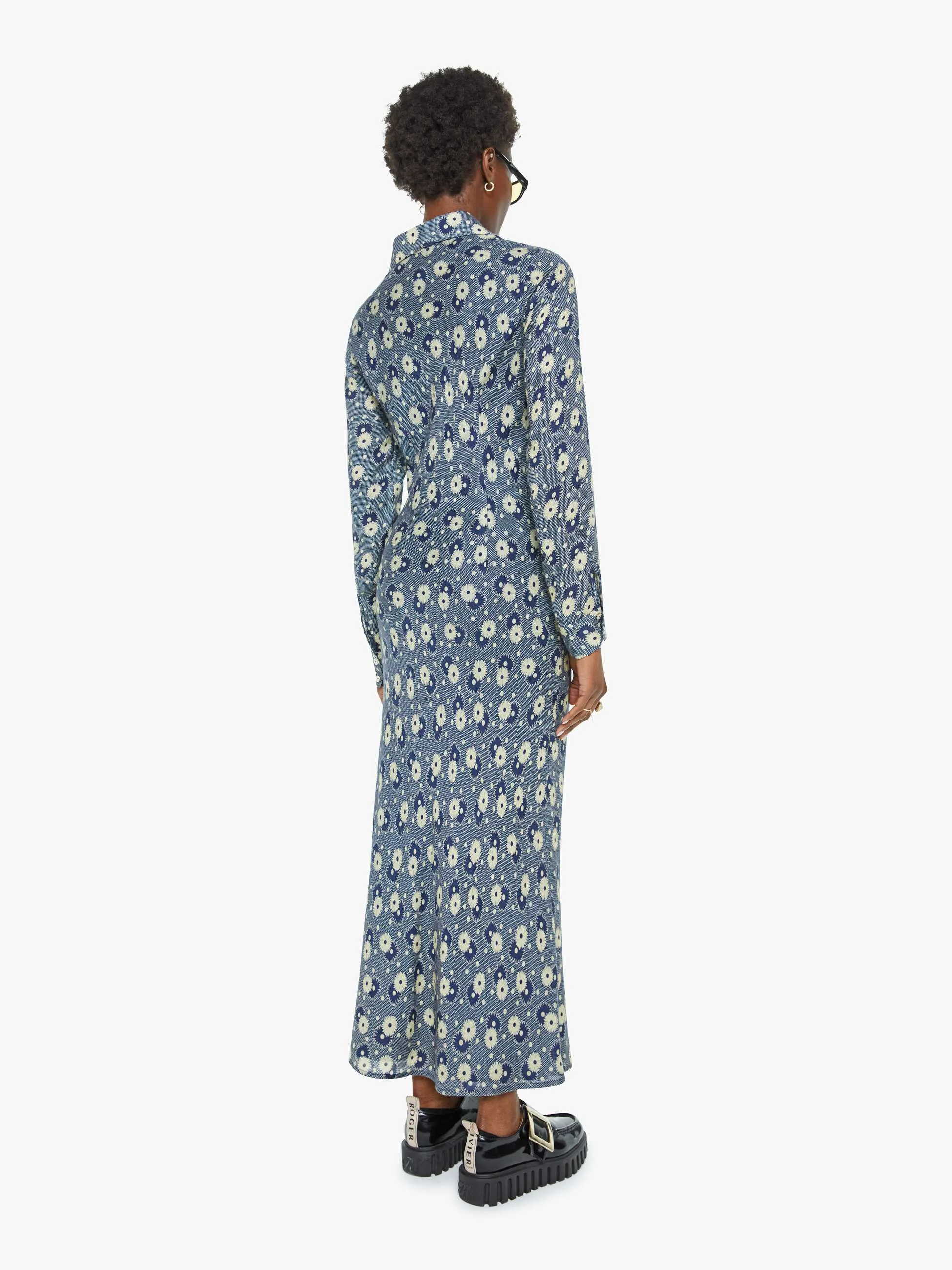 Alix Of Bohemia Lotte Dress - Navy Daisy sold by MOTHER product image thumbnail 4