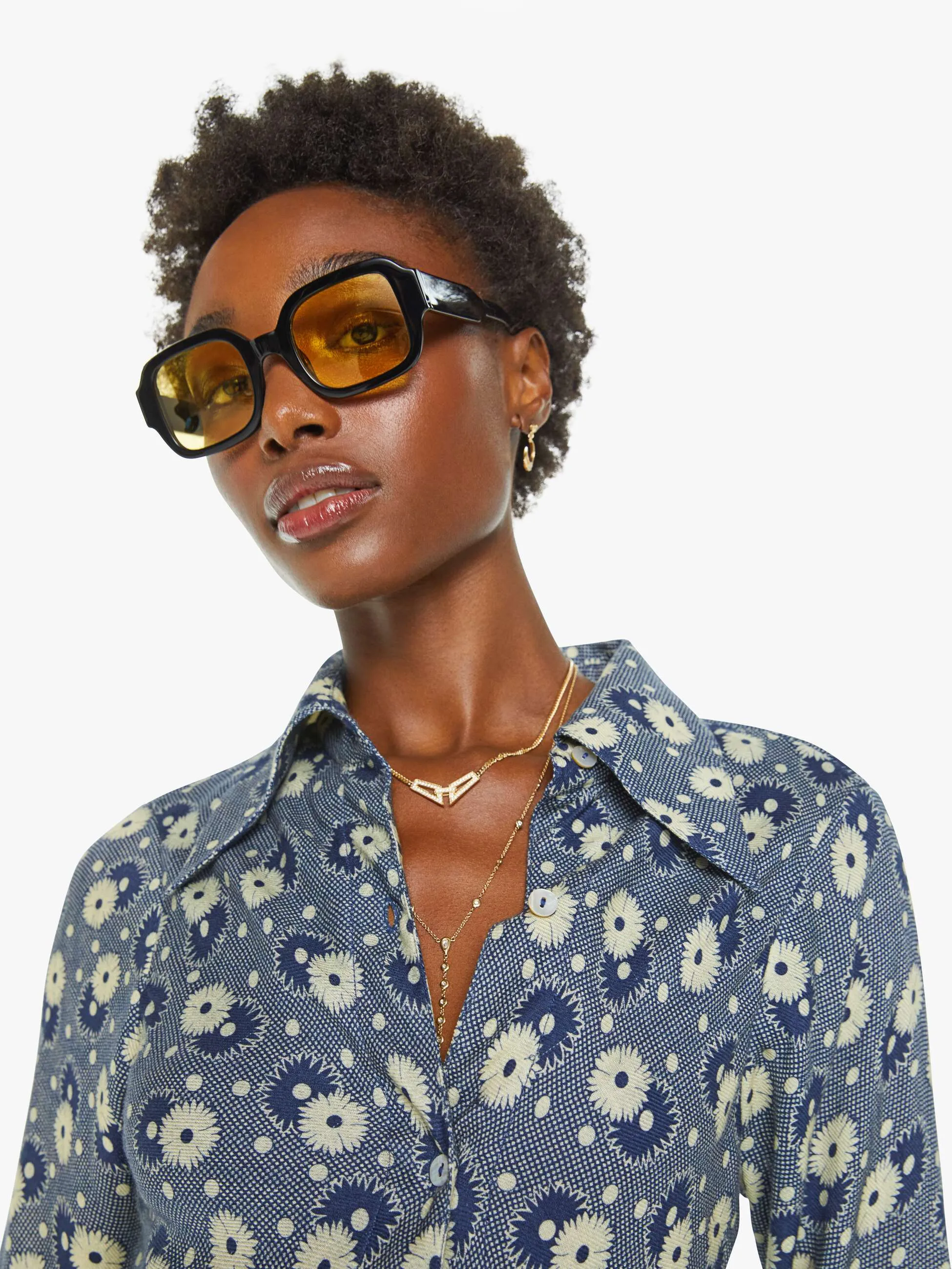 Alix Of Bohemia Lotte Dress - Navy Daisy sold by MOTHER product image thumbnail 5