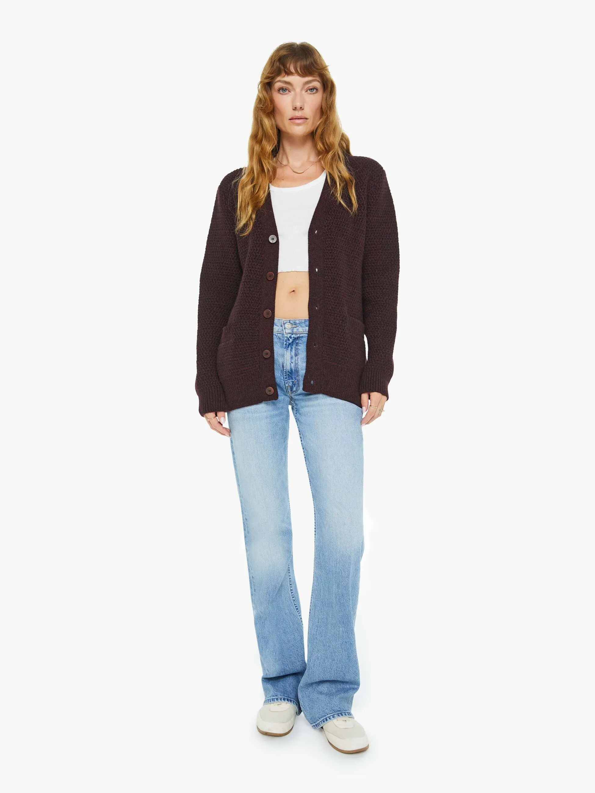 La Paz Abreu Cardigan - Marsala sold by MOTHER product image thumbnail 5