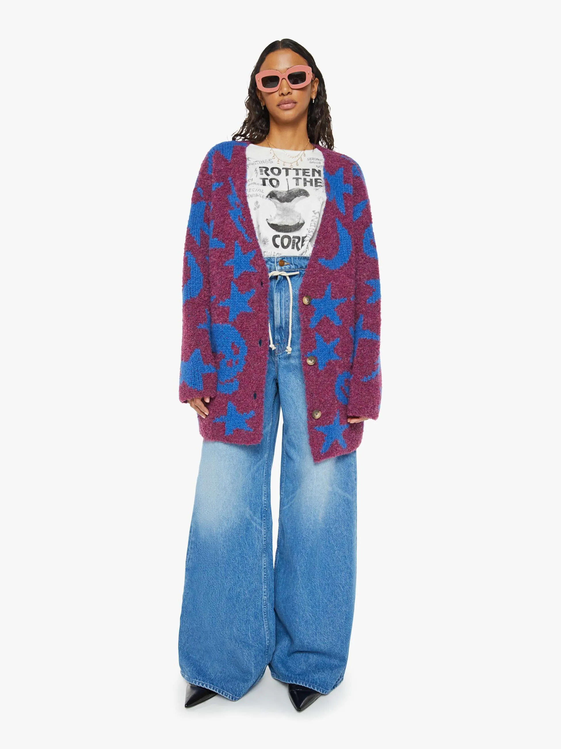 The Long Drop Cardigan Bell - Over The Moon sold by MOTHER product image thumbnail 2