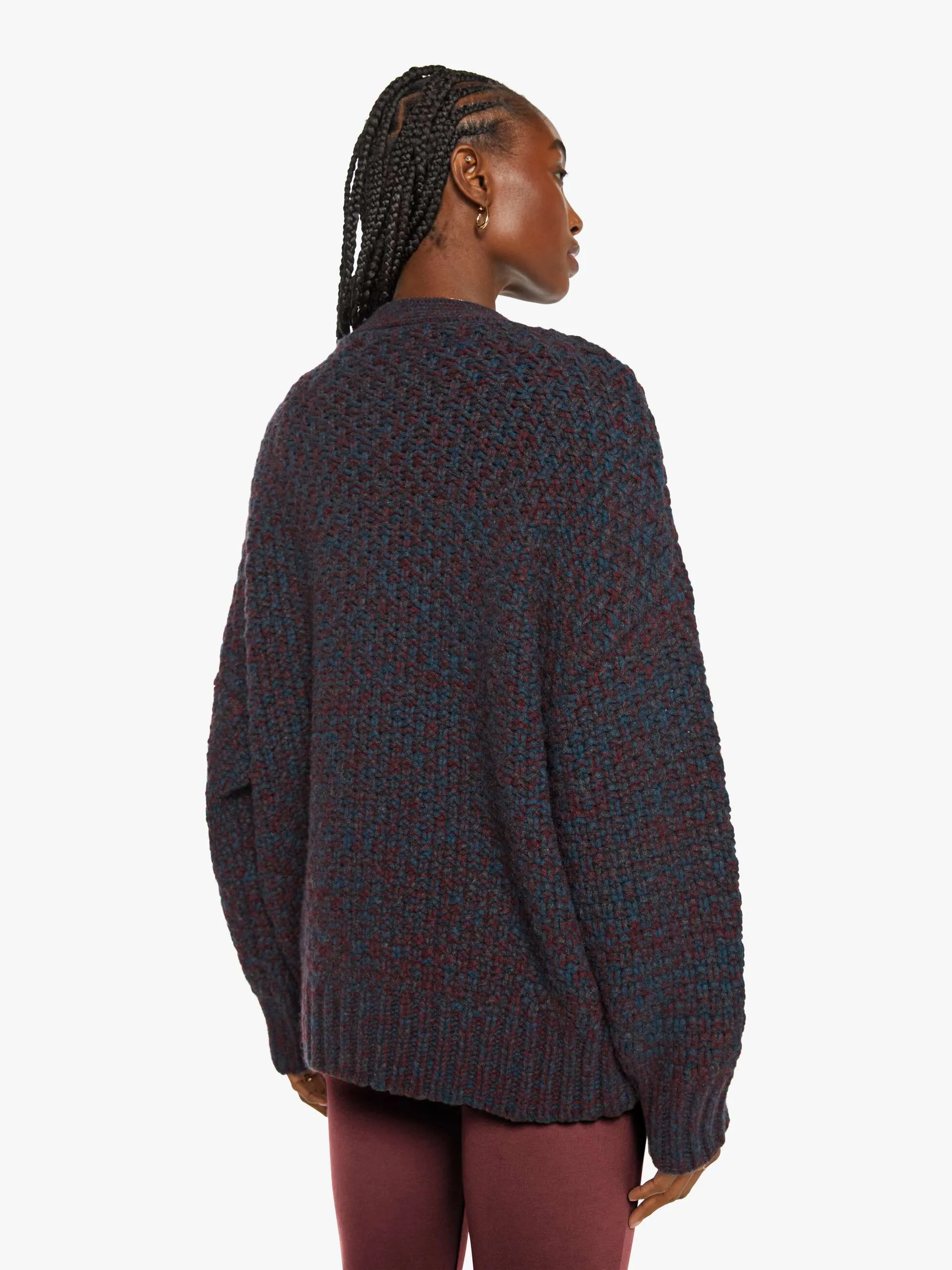 SABLYN Tischc Slouchy Cardigan - Bordeaux Multi sold by MOTHER product image thumbnail 3