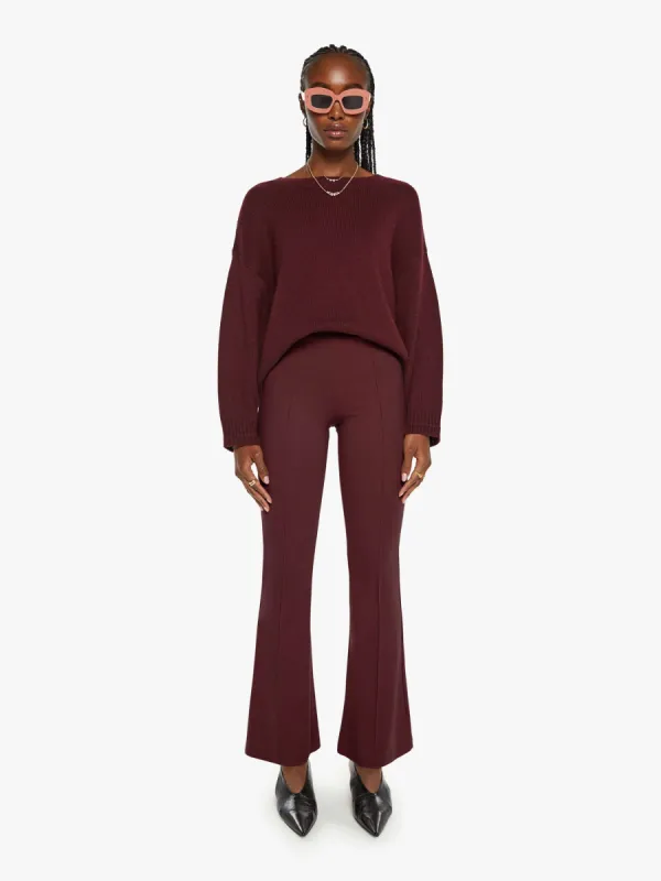 SABLYN Bailey High Rise Pintuck Flare - Bordeaux sold by MOTHER