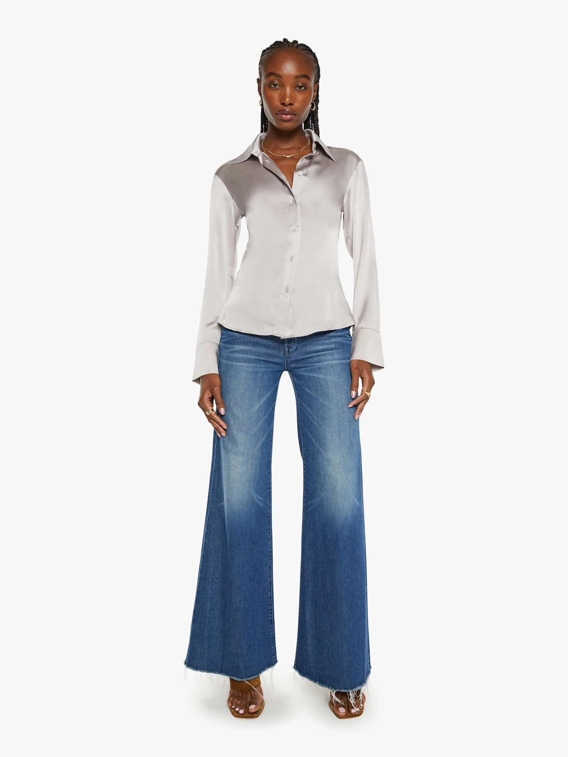 Maria Cher Eloise Shirt - Silver sold by MOTHER product image thumbnail 5