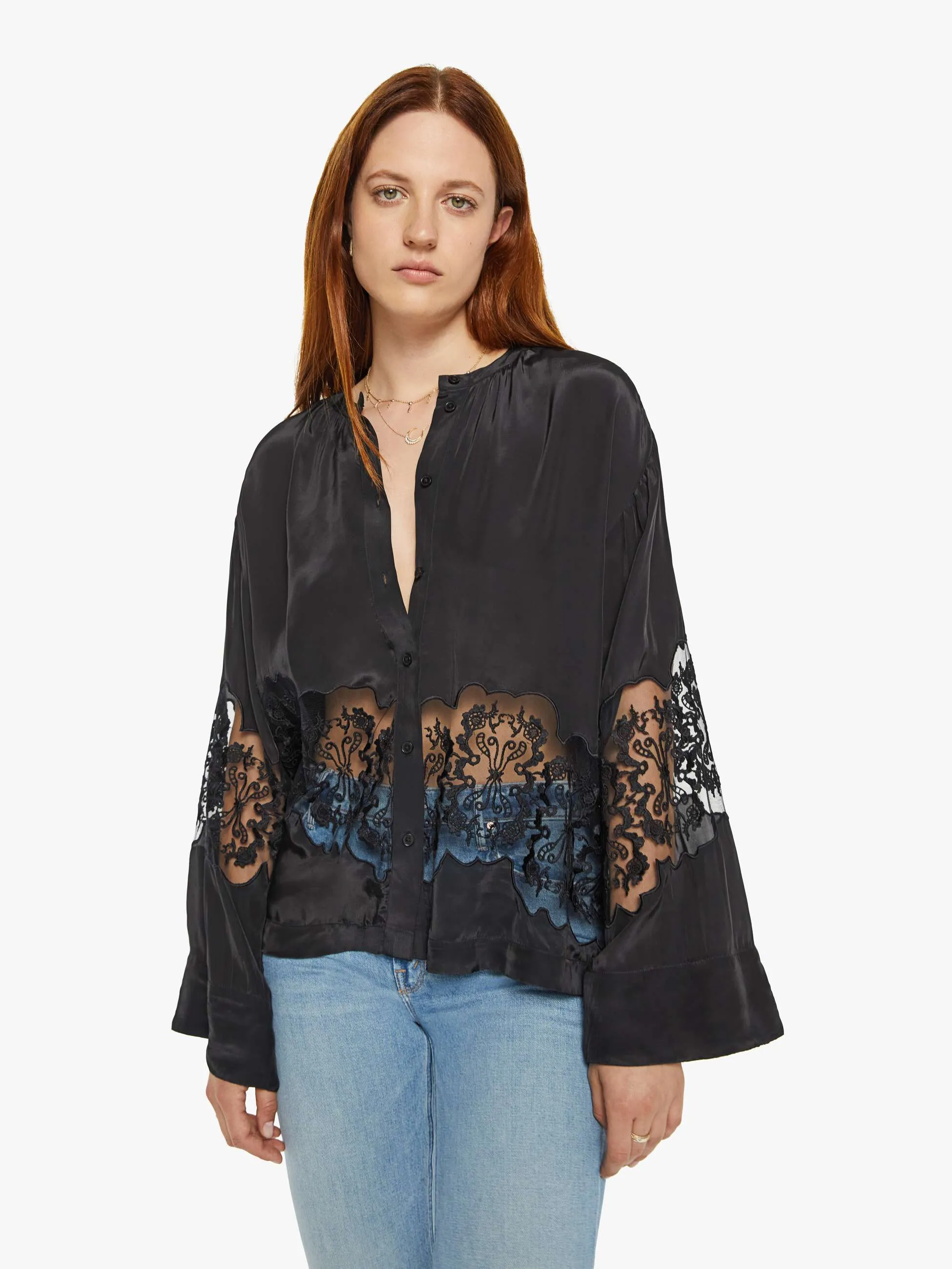 Maria Cher Remy Blouse - Black sold by MOTHER product image thumbnail 2