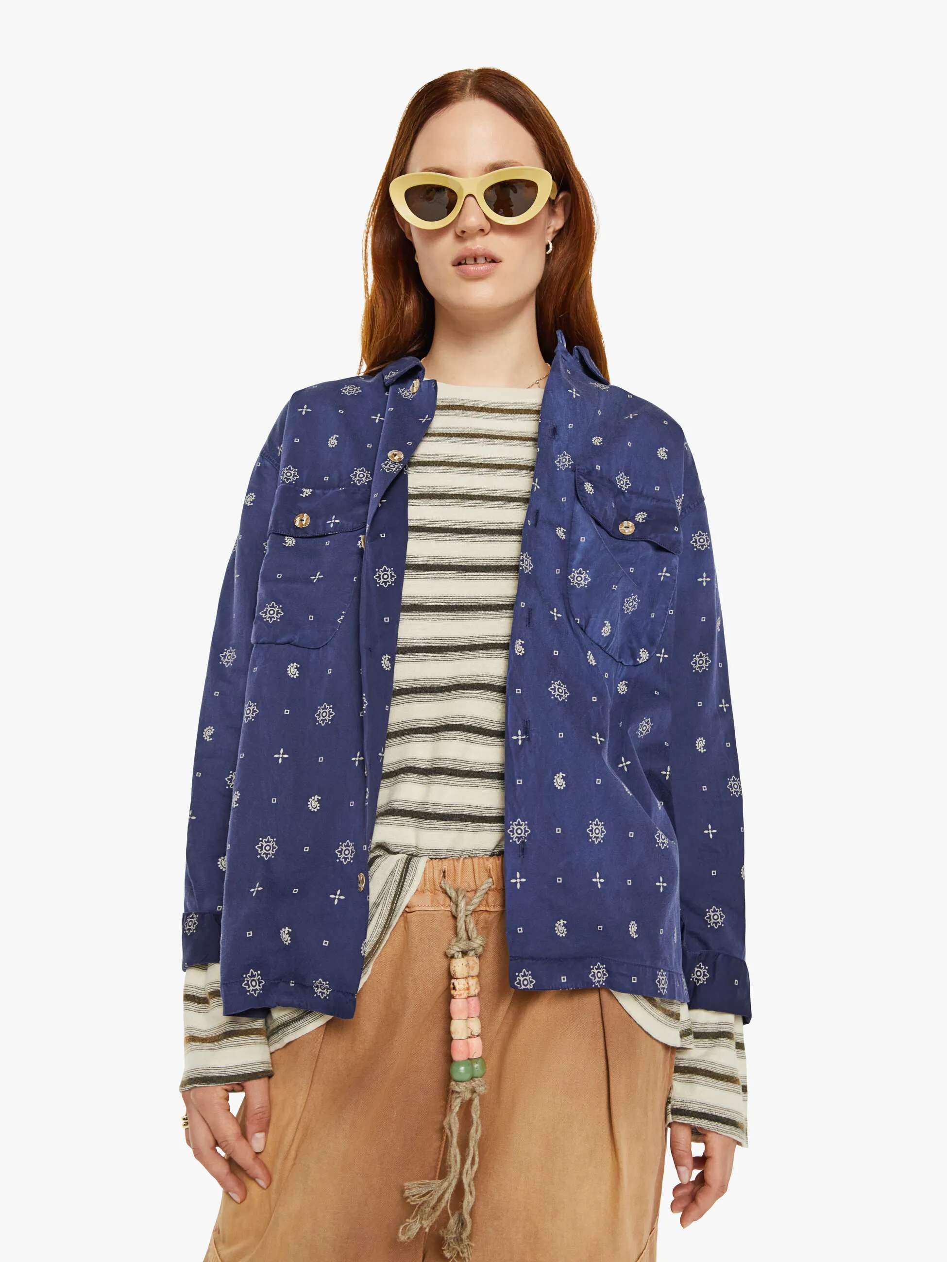 Dr. Collectors Bowling Long Sleeve - Sailor Blue sold by MOTHER