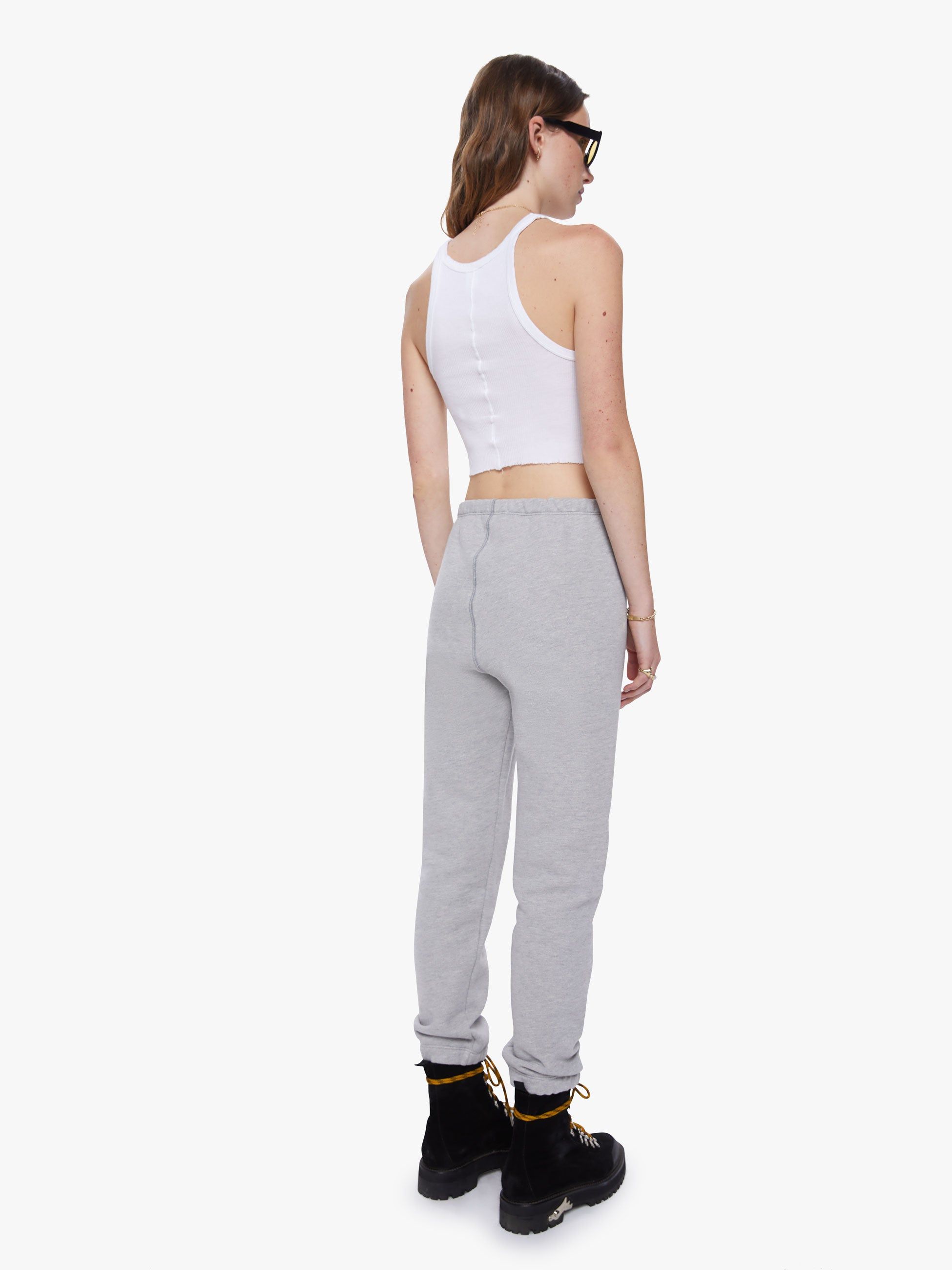 SPRWMN Heart Sweatpants - Heather Grey sold by MOTHER product image thumbnail 4