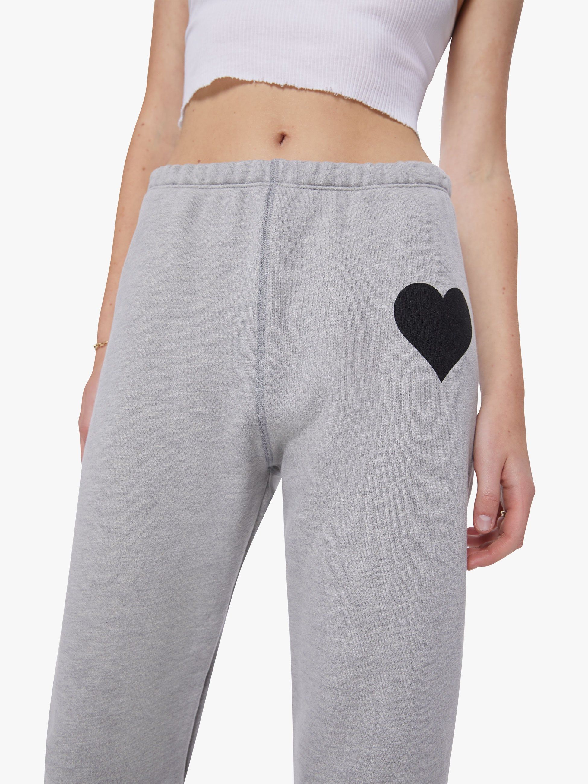 SPRWMN Heart Sweatpants - Heather Grey sold by MOTHER product image thumbnail 5