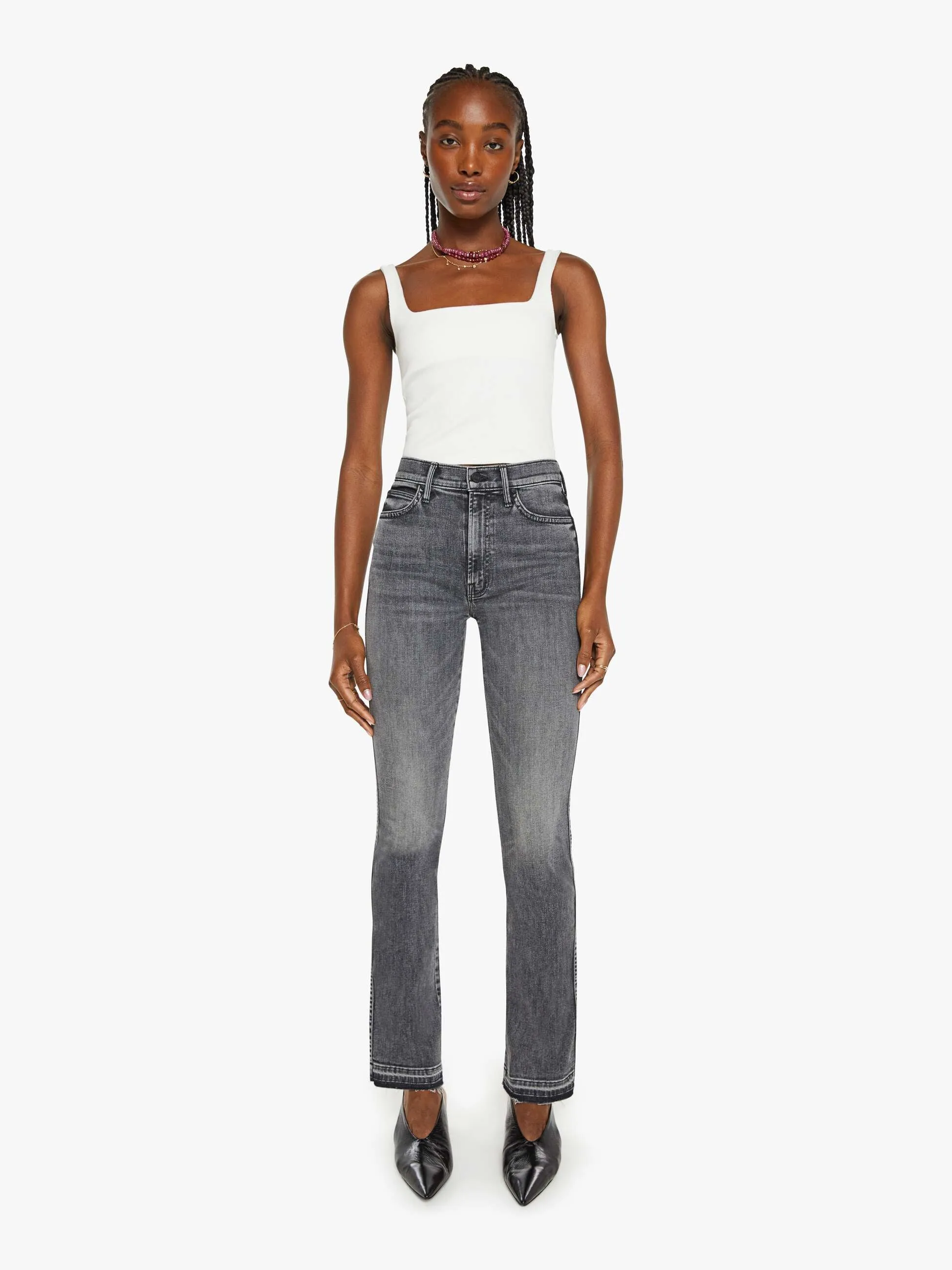 High Waisted Rascal Slice Undone Hem - Friday The 13th sold by MOTHER product image thumbnail 2